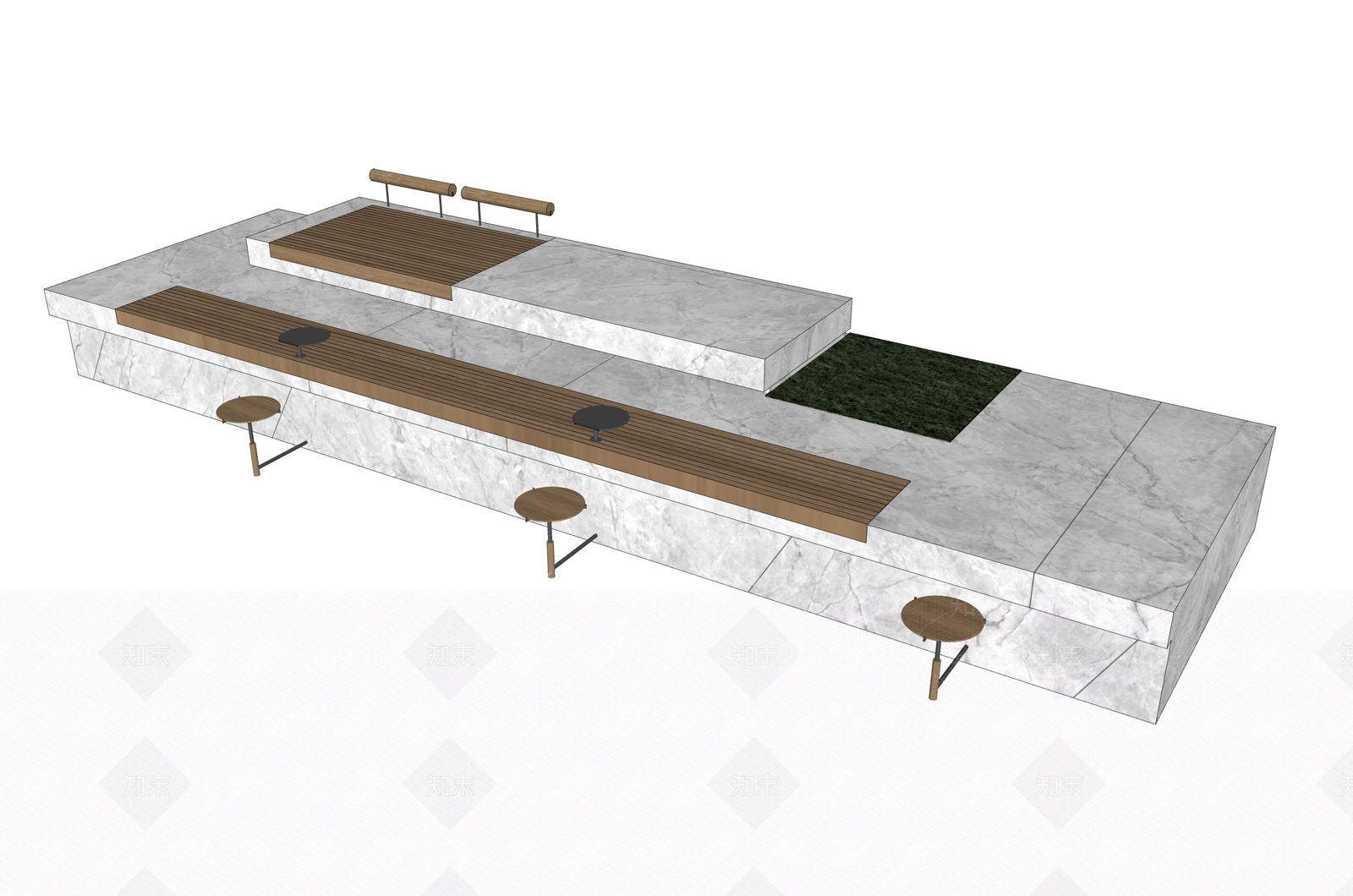 现代景观座椅SU模型下载【ID:1192672516】