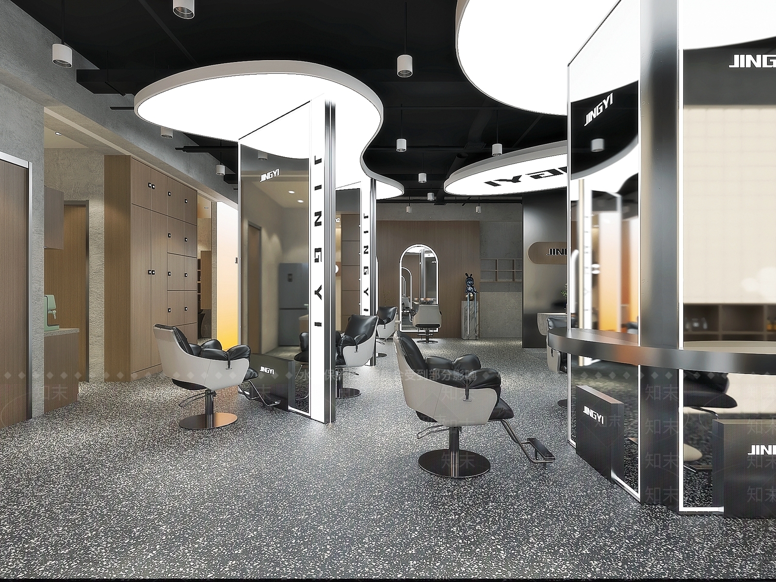 现代美发店3D模型下载【ID:1192678482】