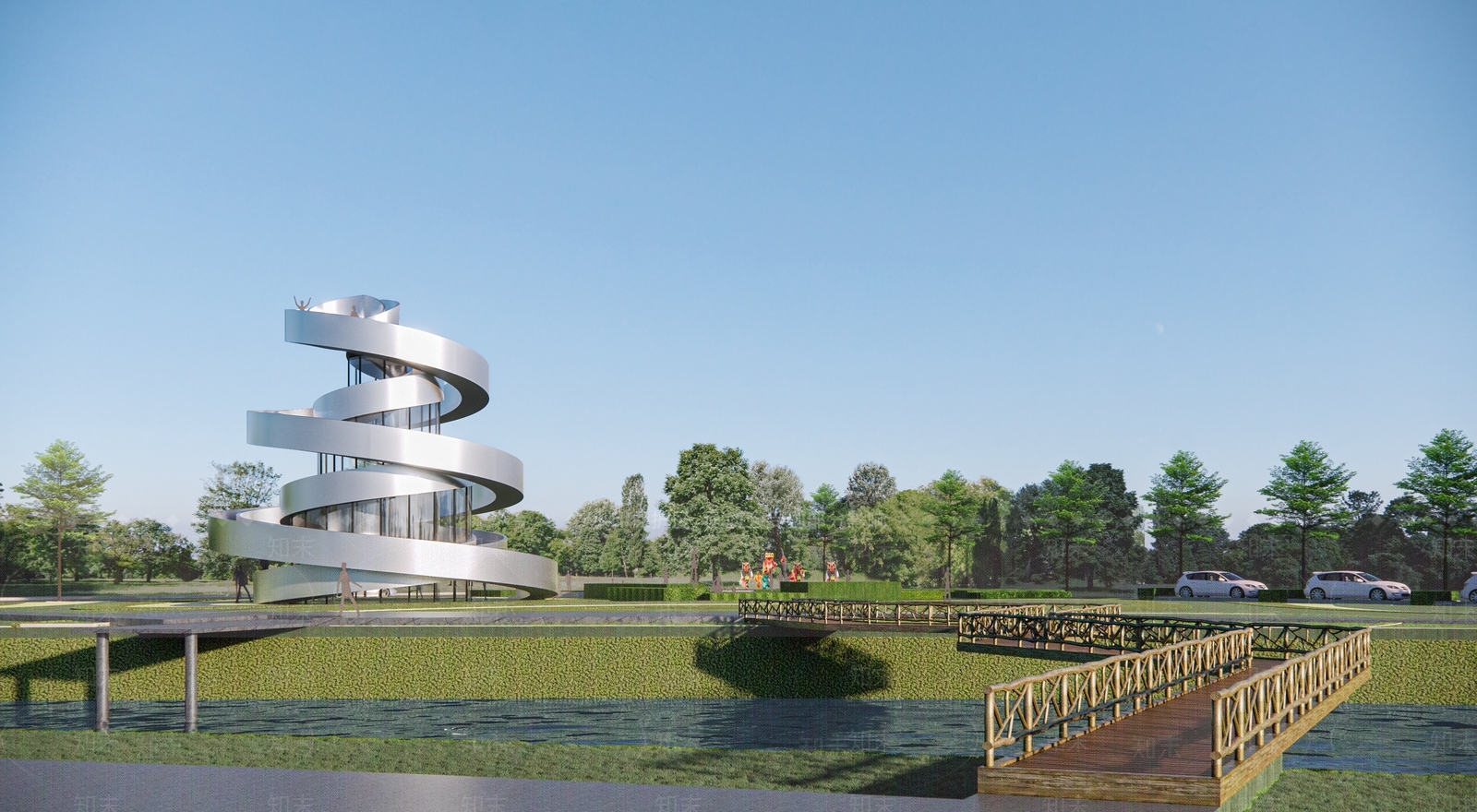 现代其他景观小建筑SU模型下载【ID:1192679698】