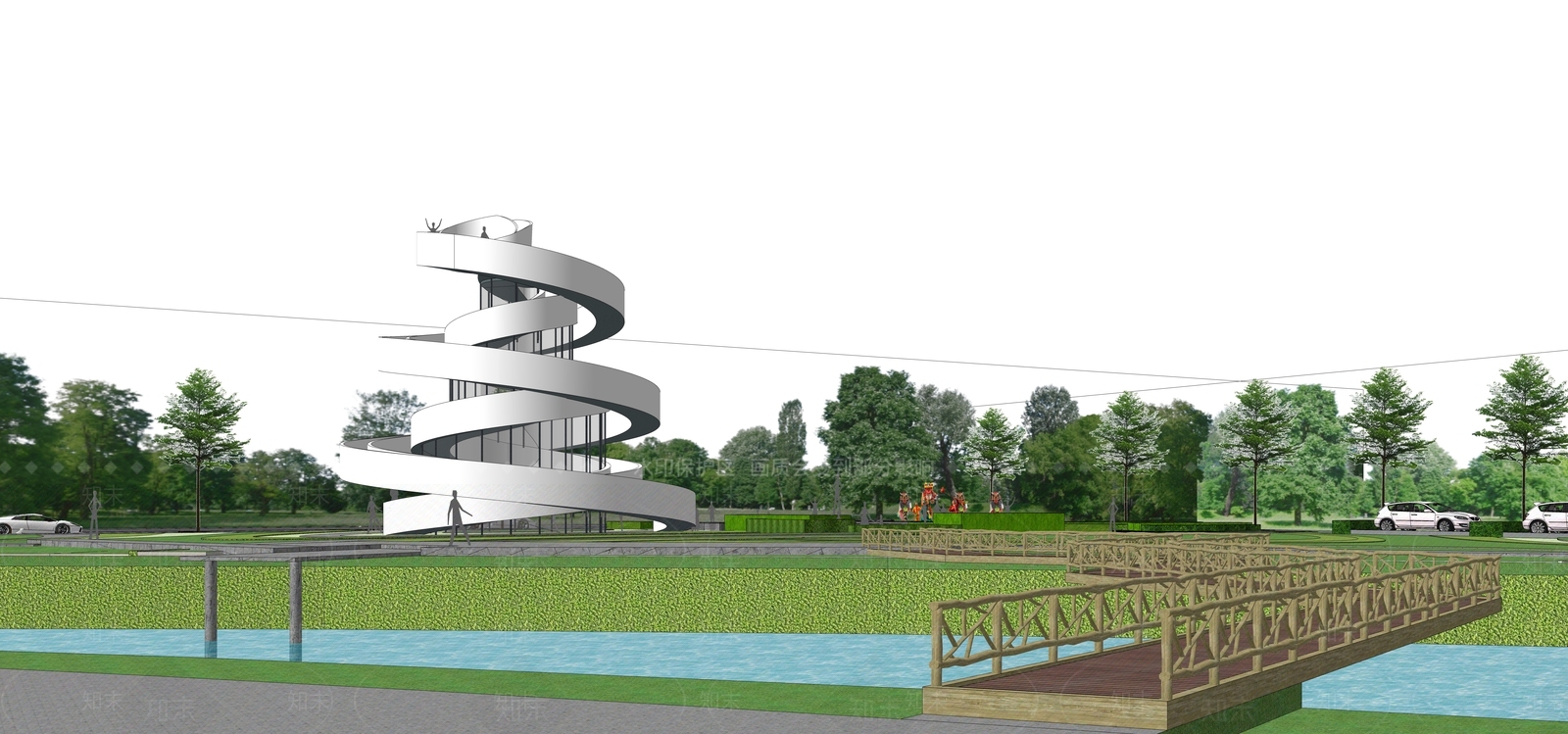 现代其他景观小建筑SU模型下载【ID:1192679698】