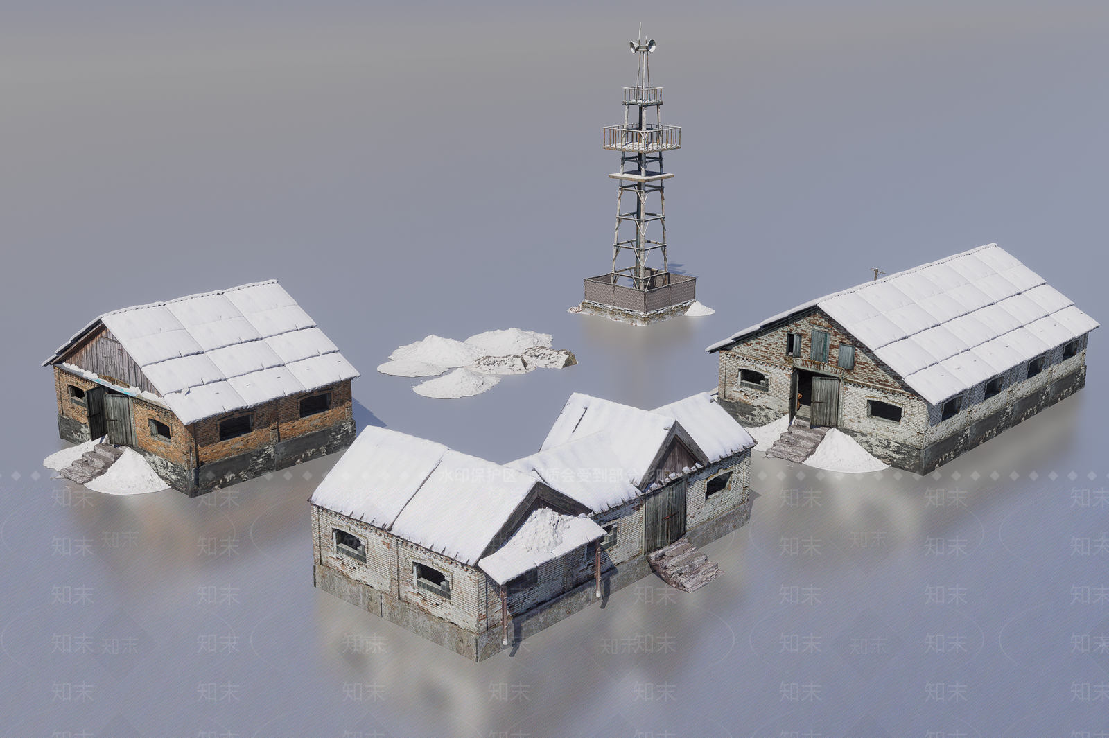 现代艺术风格建筑3D模型下载【ID:1192680514】