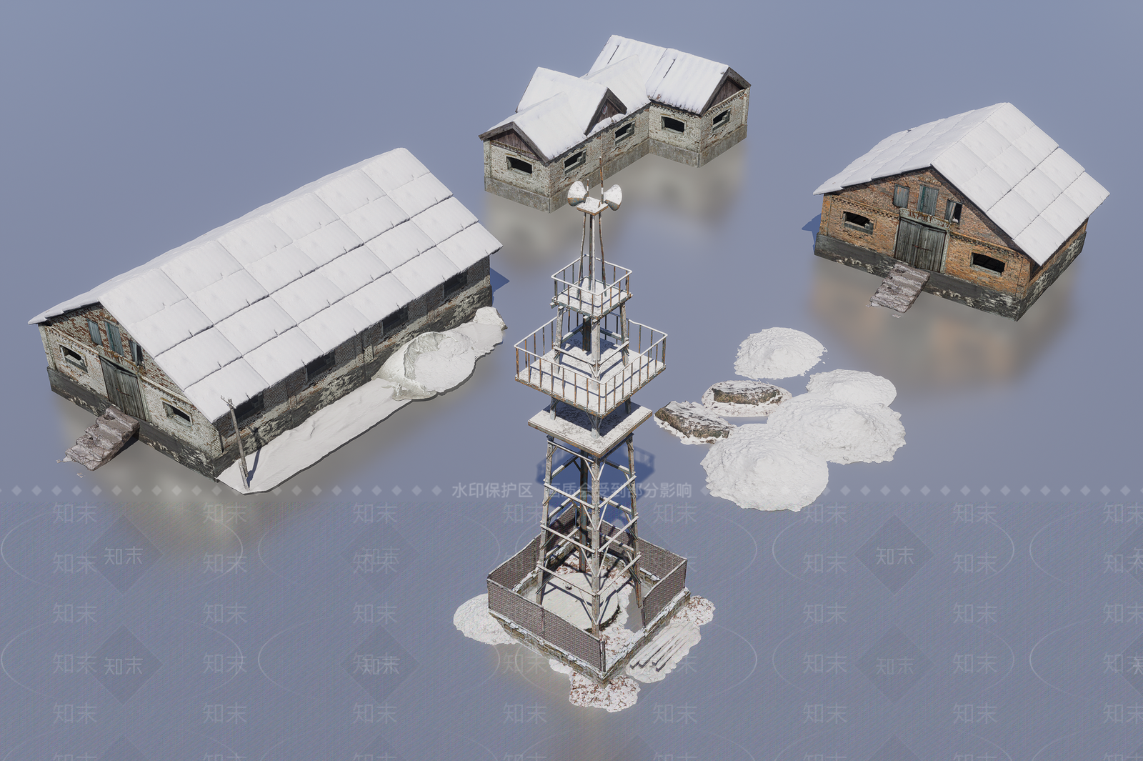 现代艺术风格建筑3D模型下载【ID:1192680514】