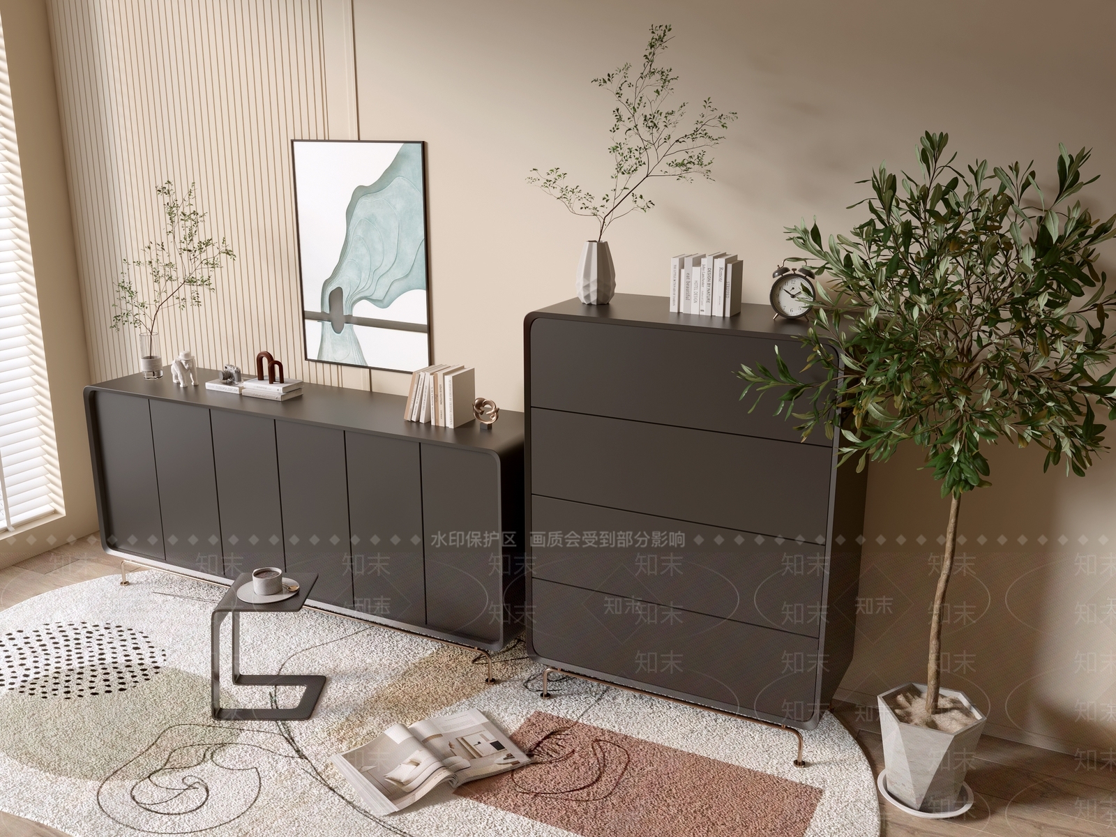现代斗柜SU模型下载【ID:1192681746】
