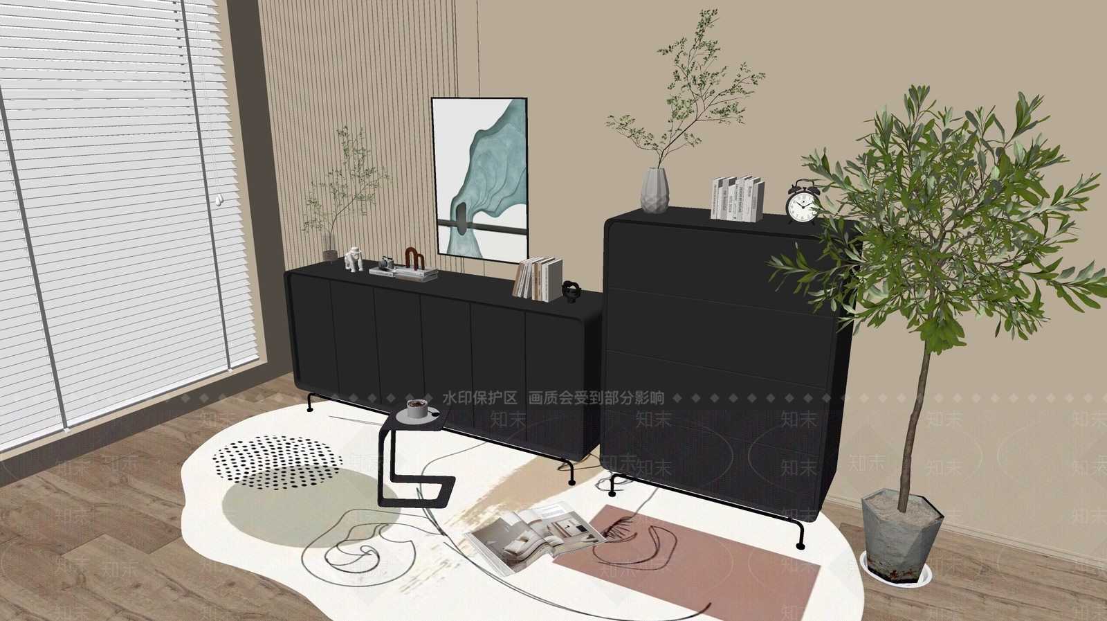 现代斗柜SU模型下载【ID:1192681746】