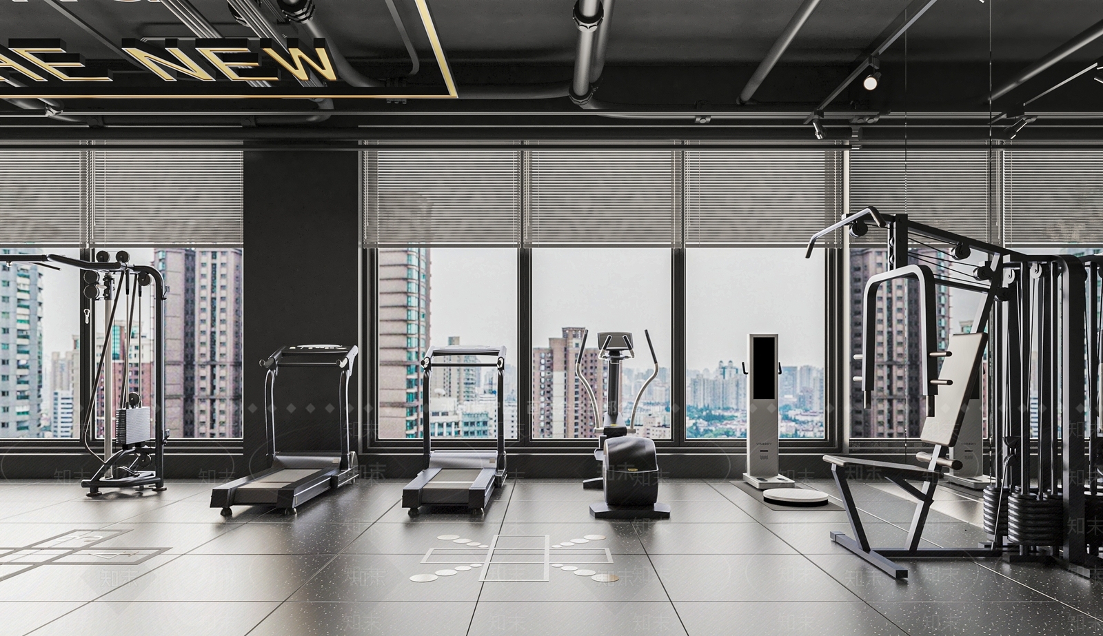 现代健身房3D模型下载【ID:1192682615】