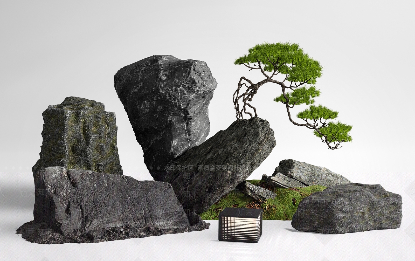 现代石头3D模型下载【ID:1192690396】