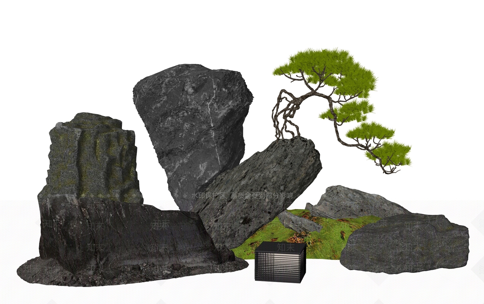 现代石头SU模型下载【ID:1192690308】