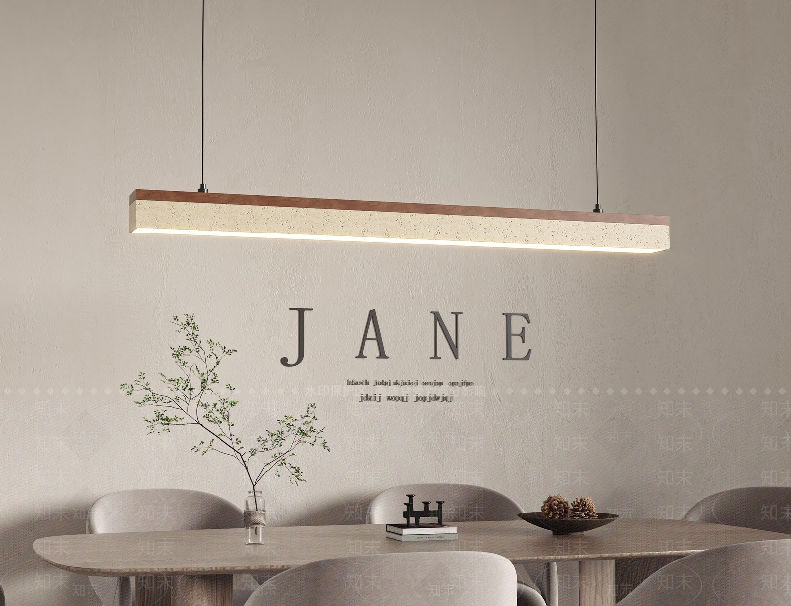 侘寂日式艺术吊灯SU模型下载【ID:1192690835】