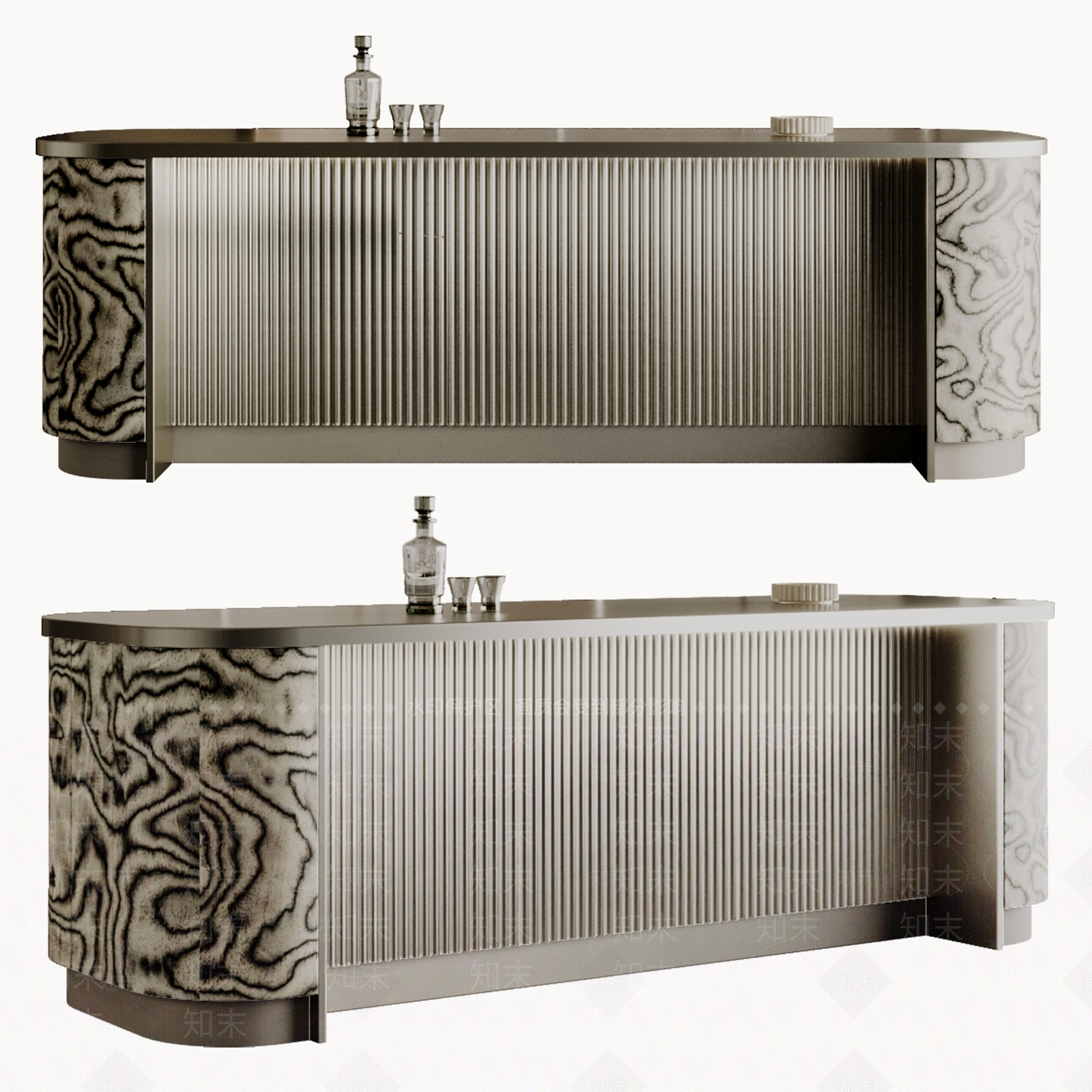 现代法式吧台3D模型下载【ID:1192691569】