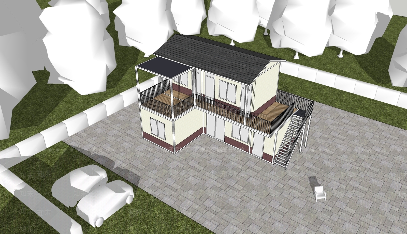 现代其他景观小建筑SU模型下载【ID:1192692750】