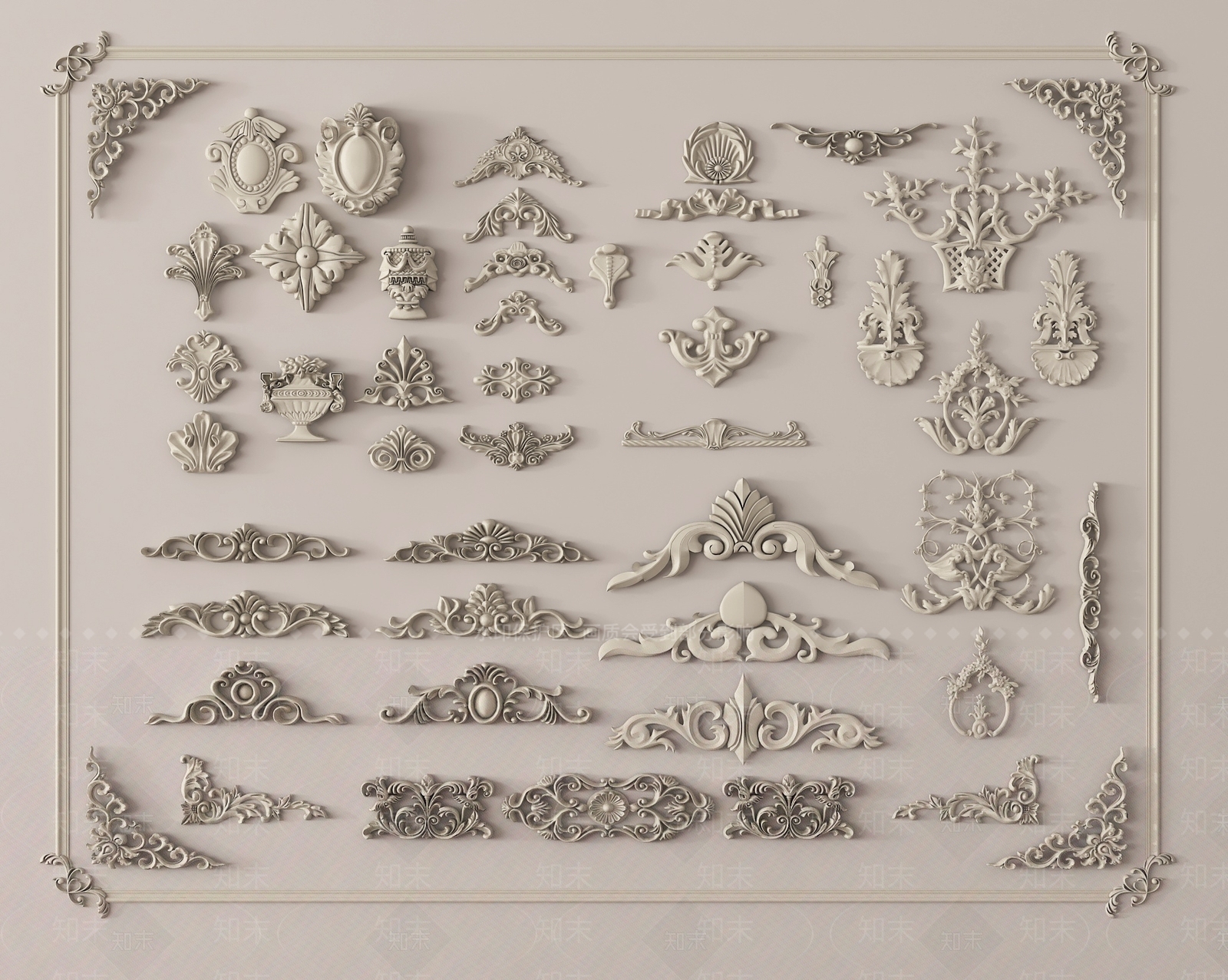 欧式雕花SU模型下载【ID:1192693501】