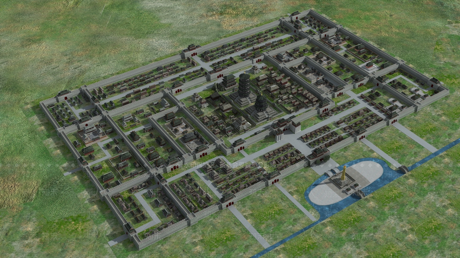 中式古建3D模型下载【ID:1192694281】