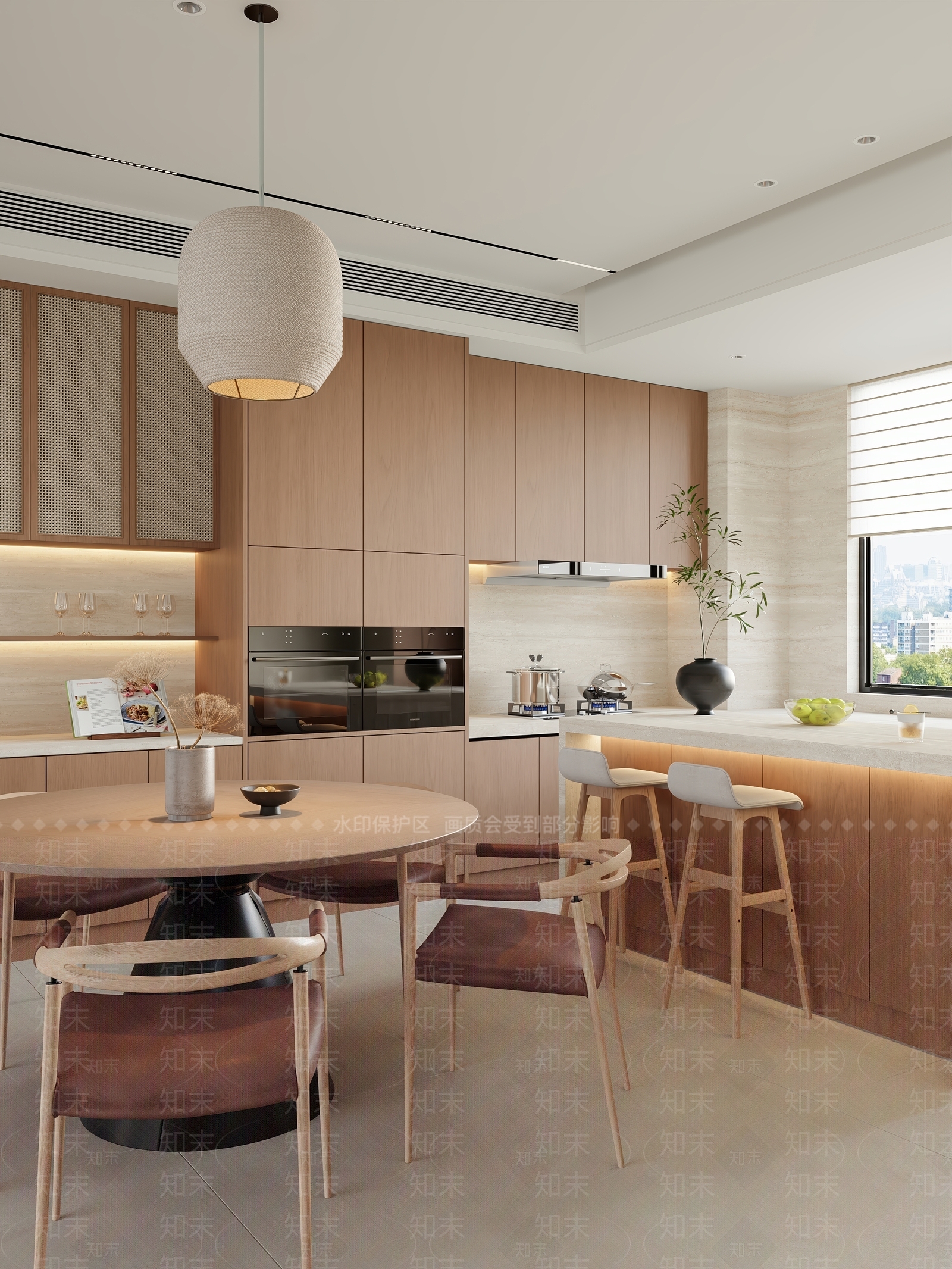 现代日式家居餐厅3D模型下载【ID:1192697894】