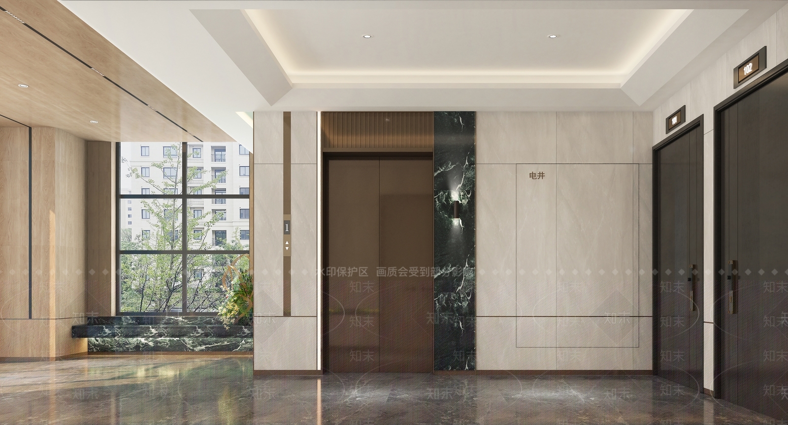 现代新中式其他公共空间3D模型下载【ID:1192699212】