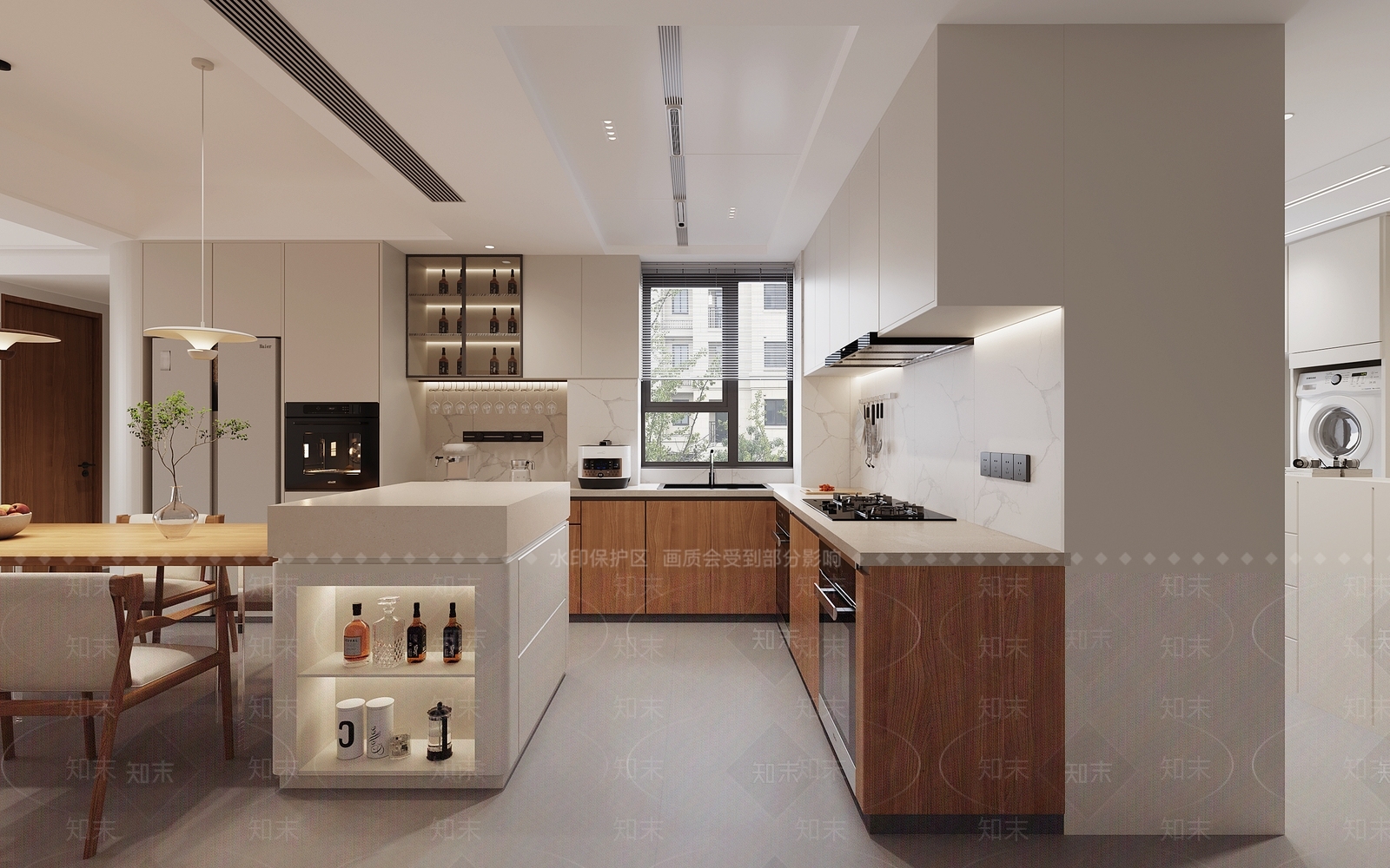 奶油现代家居客厅3D模型下载【ID:1192700885】