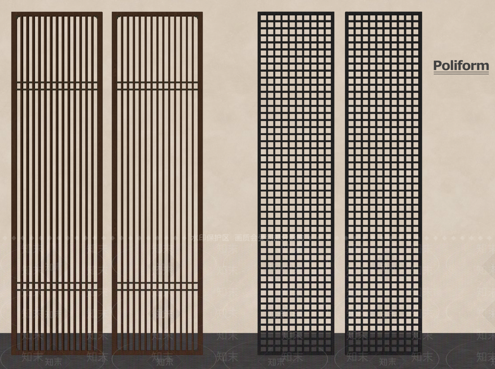 新中式隔断SU模型下载【ID:1192699466】