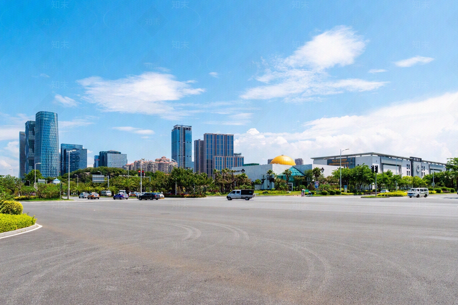 现代街道外景贴图下载【ID:1192700005】