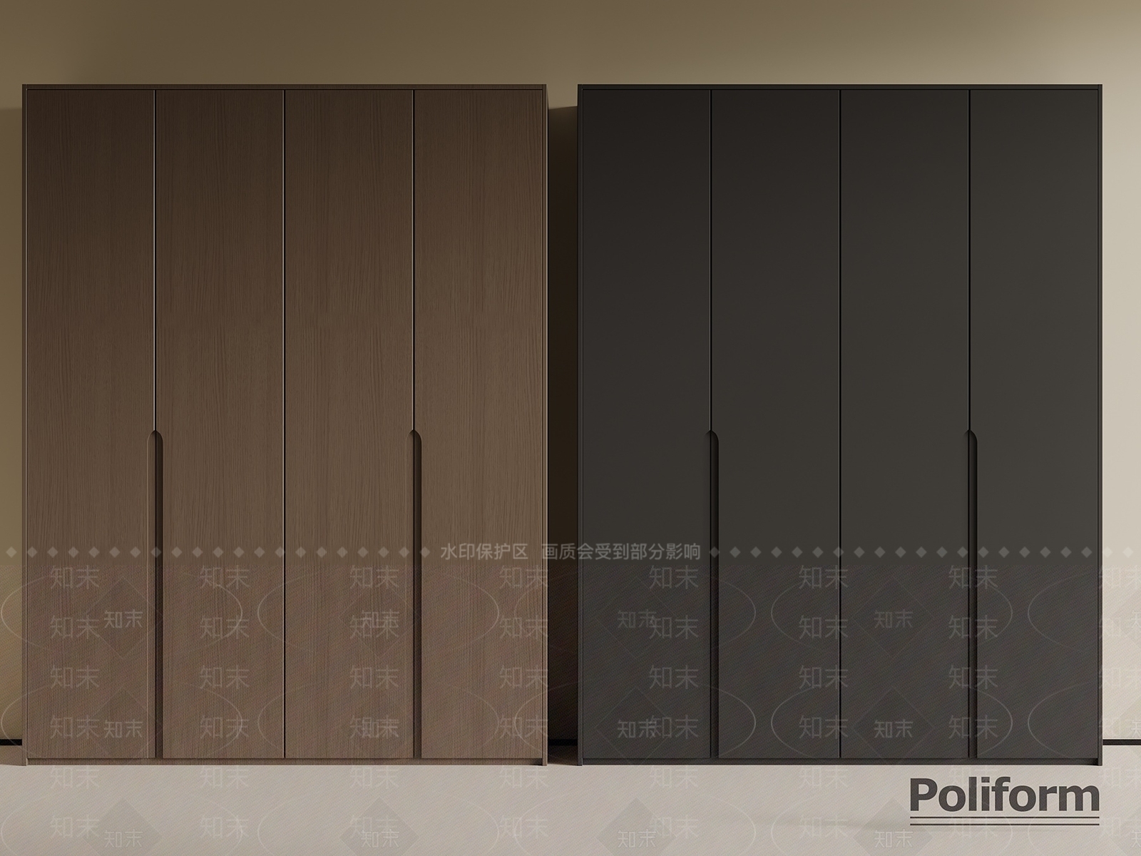 现代意式衣柜3D模型下载【ID:1192700204】