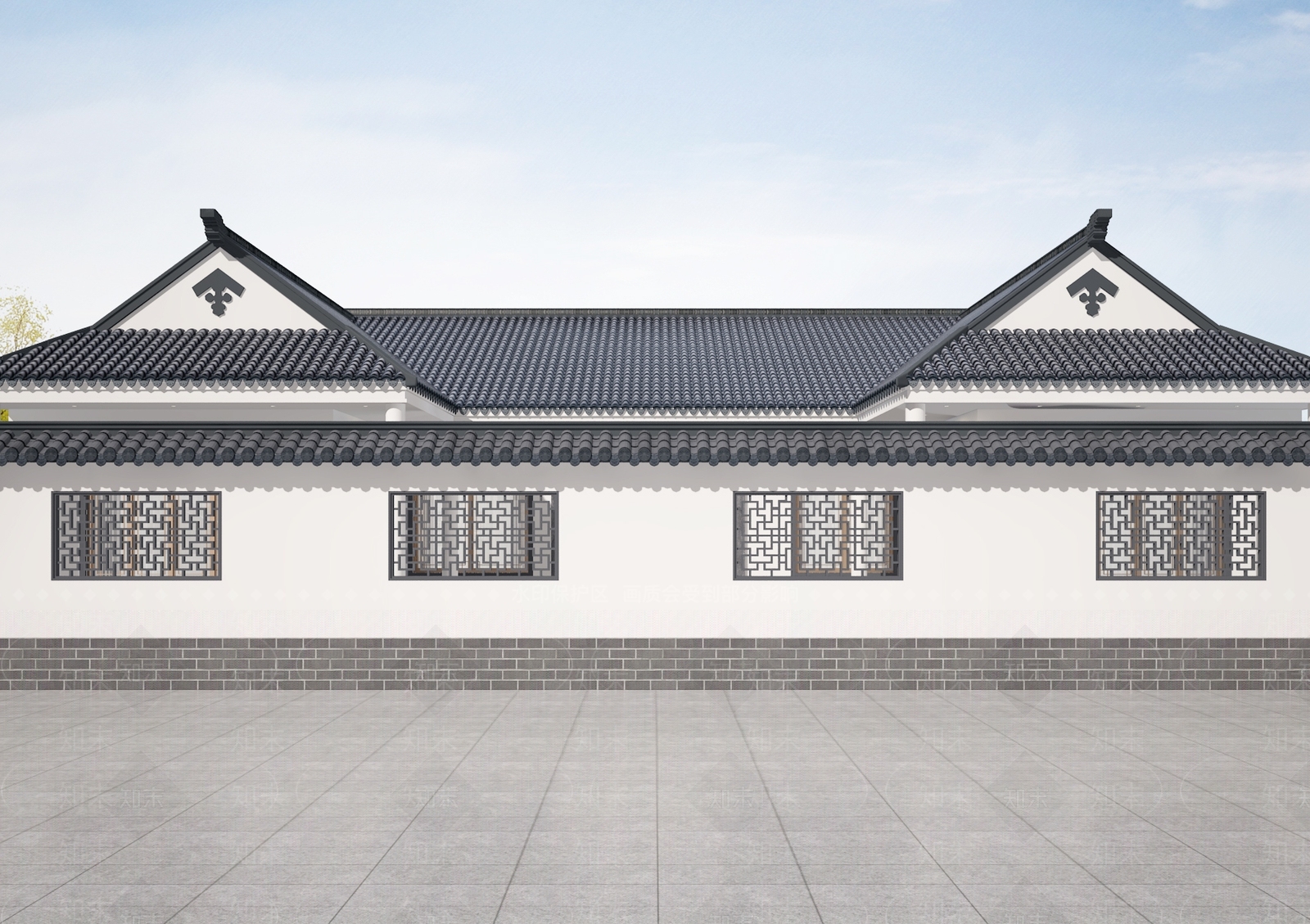 新中式中式古建3D模型下载【ID:1192702801】