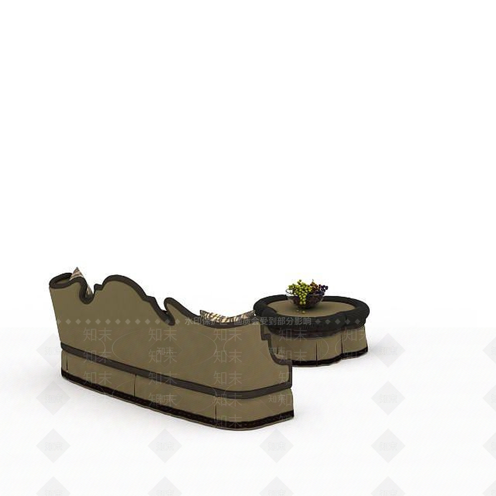 现代双人沙发3D模型下载【ID:1192703960】