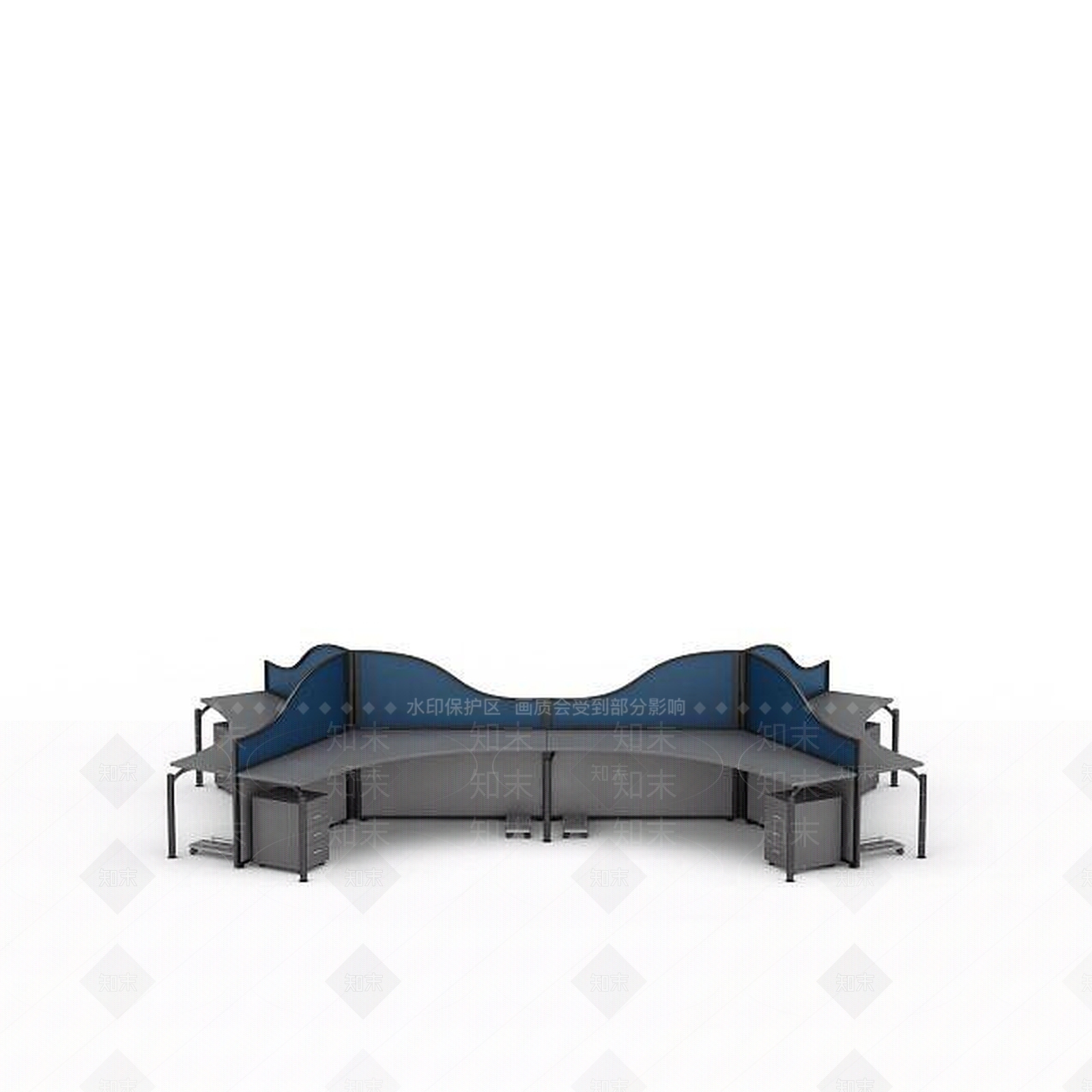 现代书桌3D模型下载【ID:1199202393】