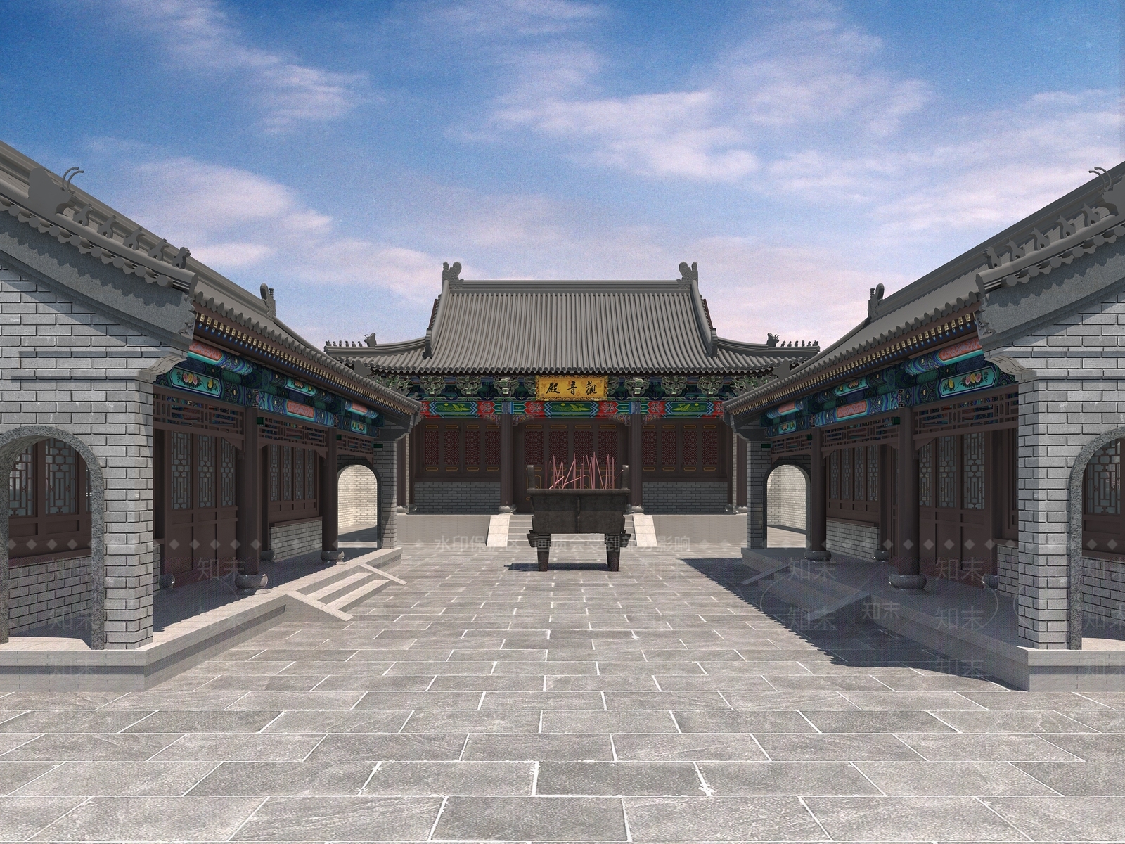 中古古建3D模型下载【ID:1192707663】