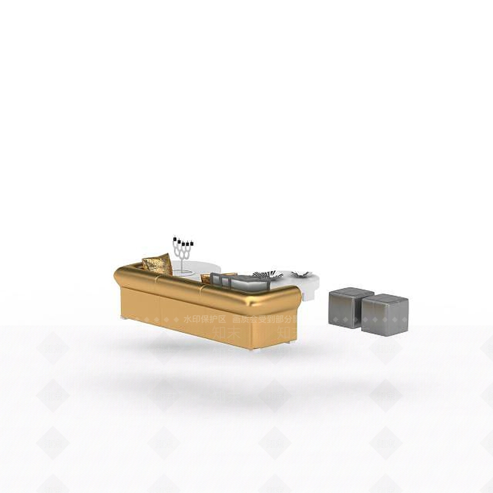 现代双人沙发3D模型下载【ID:1192708254】