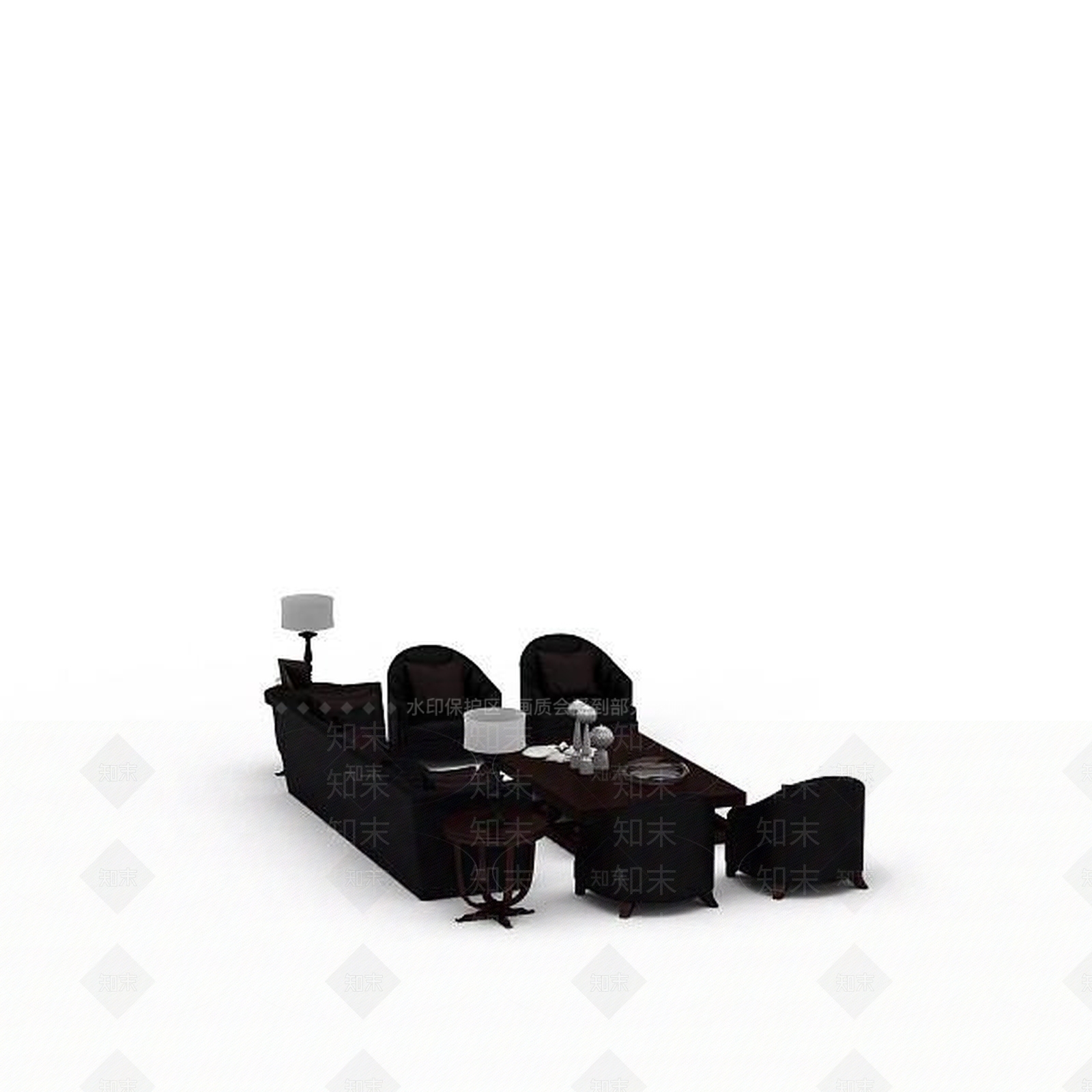 现代双人沙发3D模型下载【ID:1192708461】