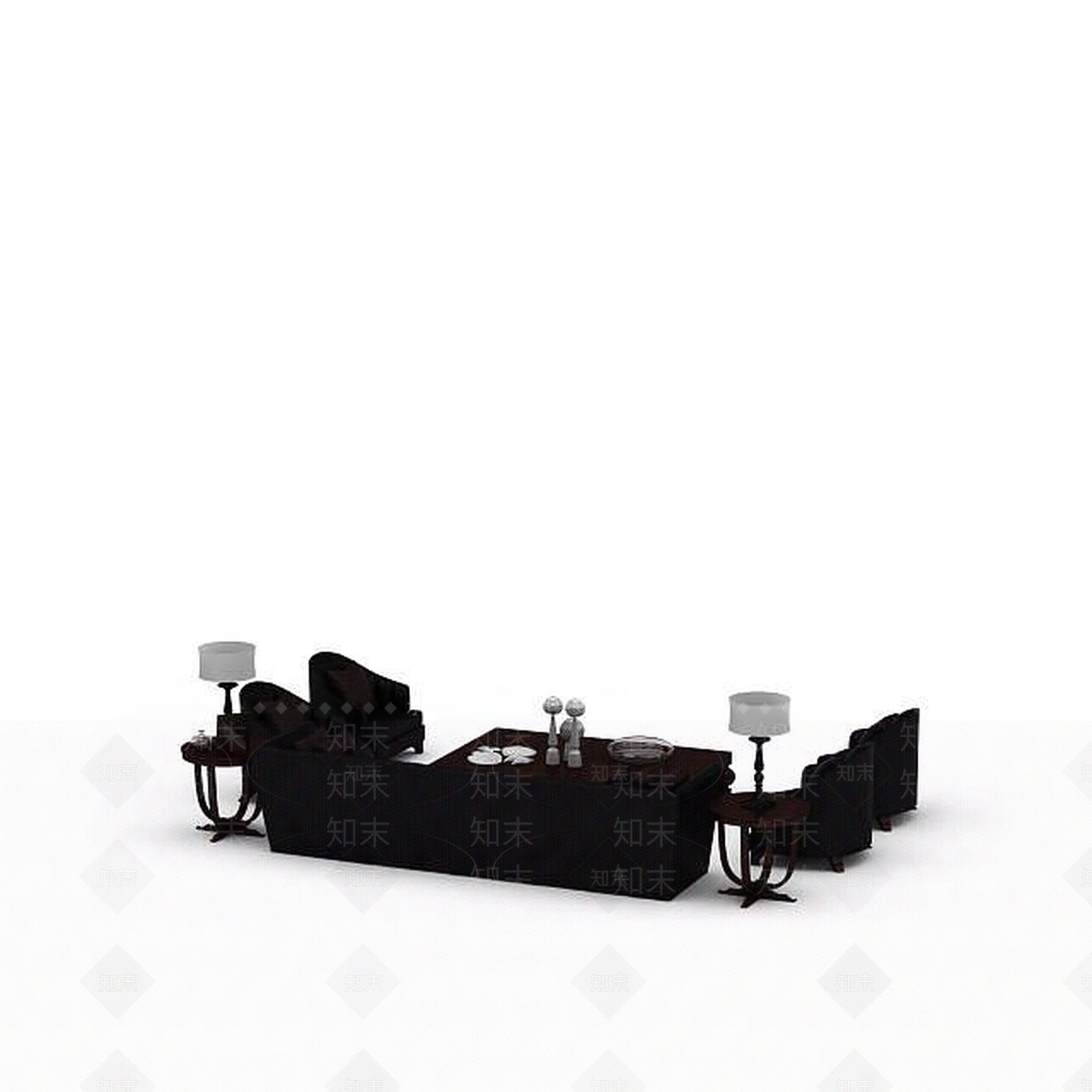 现代双人沙发3D模型下载【ID:1192708461】