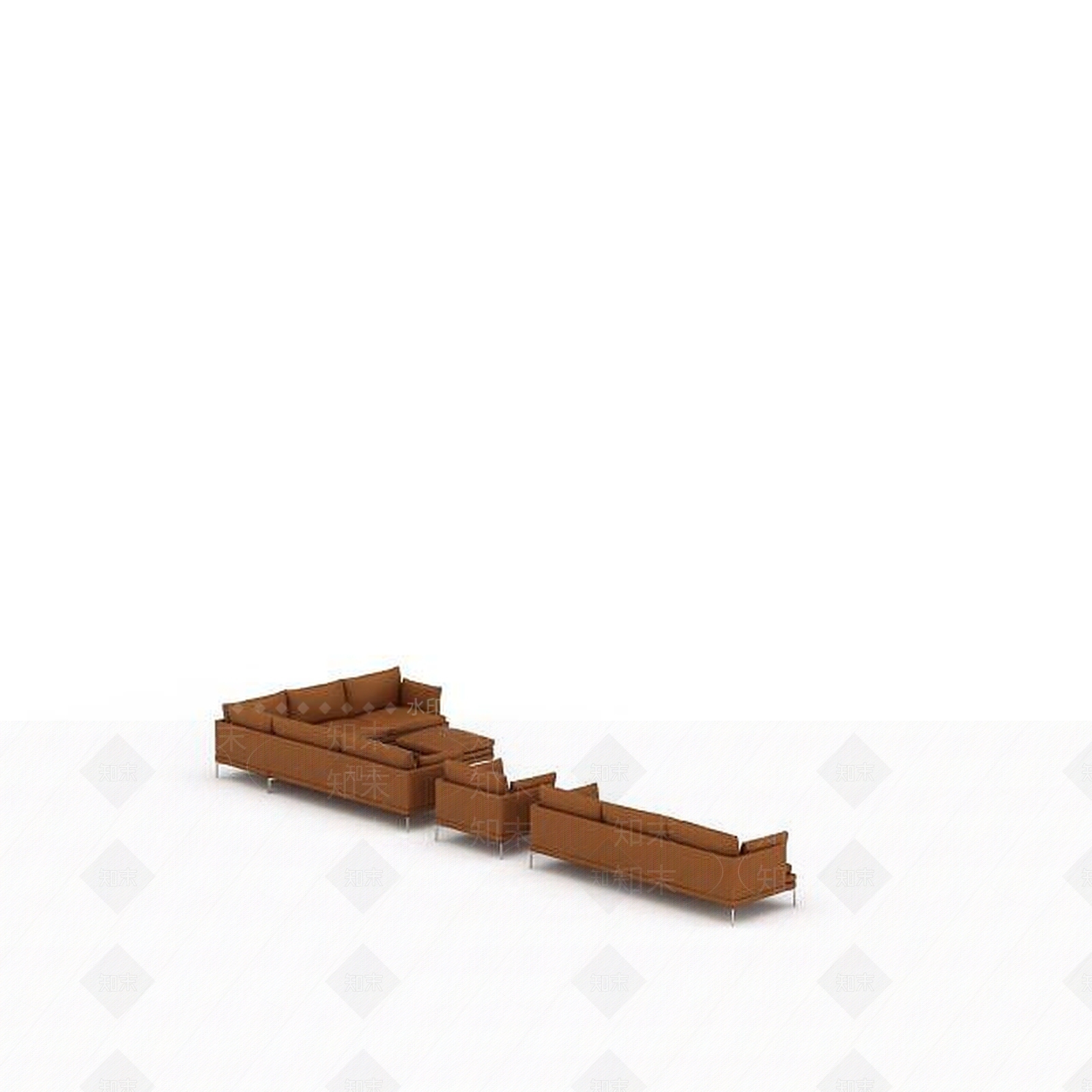 现代双人沙发3D模型下载【ID:1192709384】