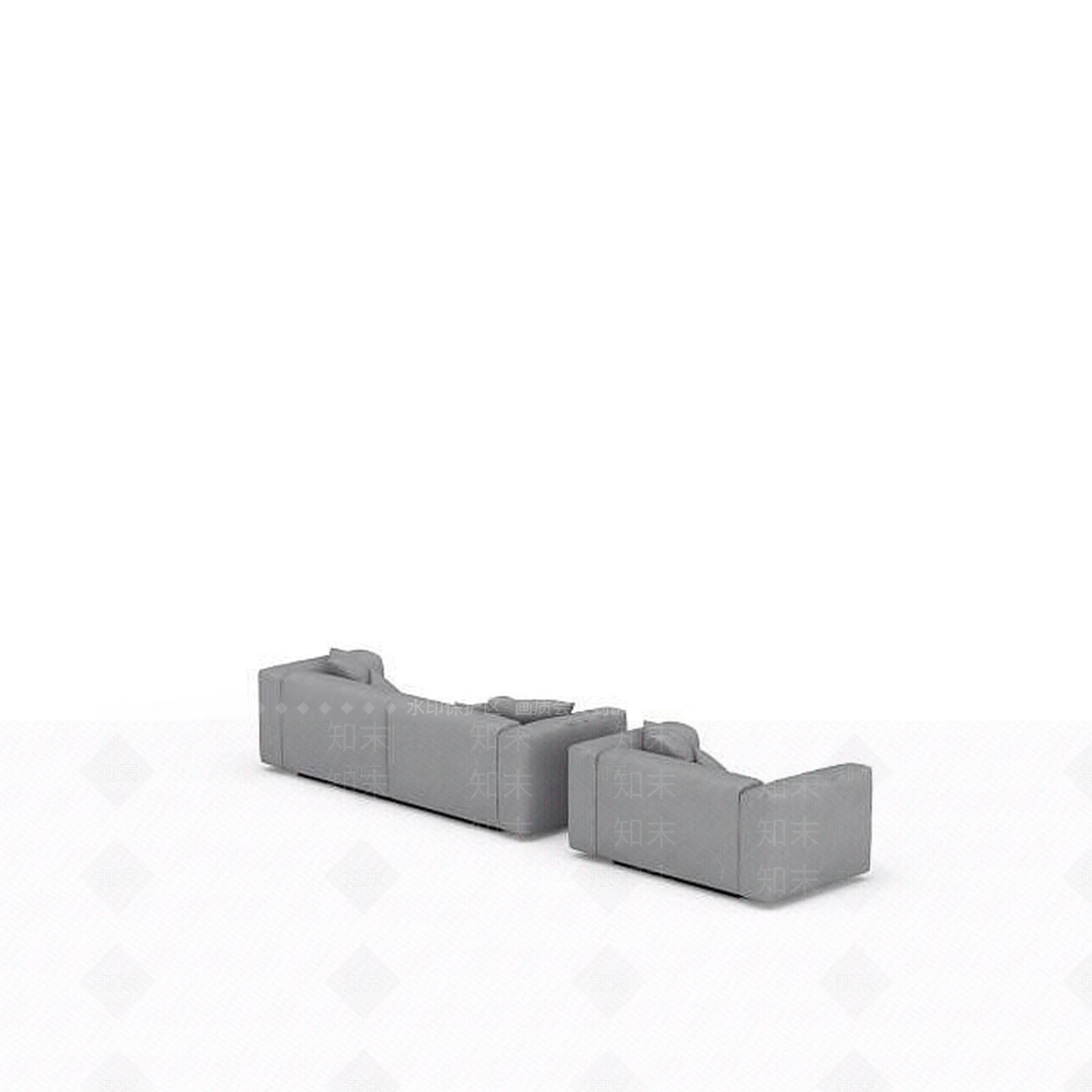 现代双人沙发3D模型下载【ID:1192709336】