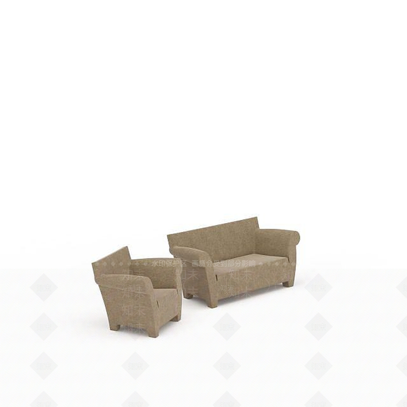 现代双人沙发3D模型下载【ID:1199210151】