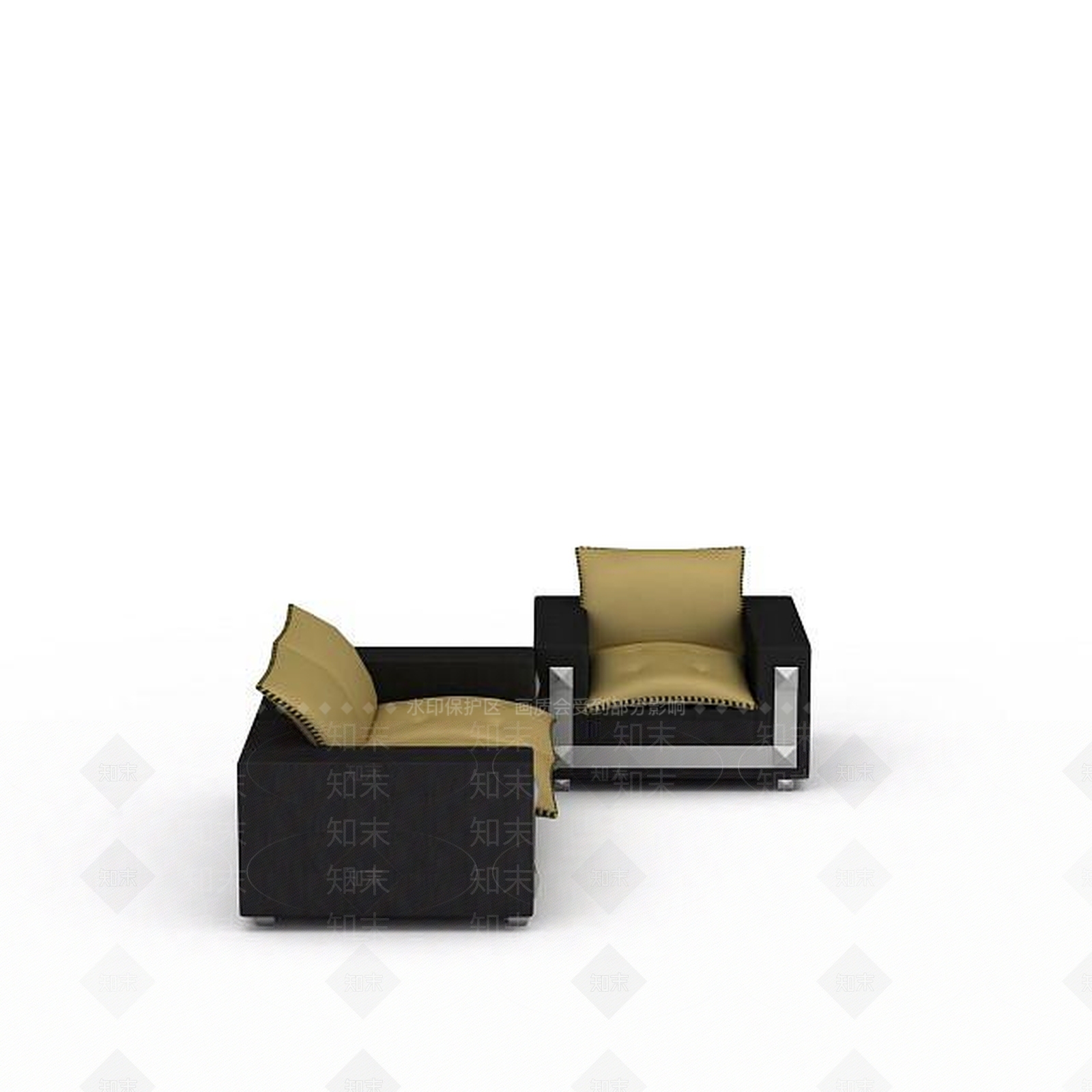 现代双人沙发3D模型下载【ID:1192710281】