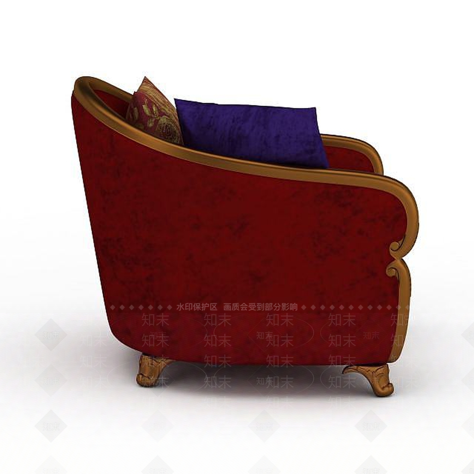 现代双人沙发3D模型下载【ID:1192710390】