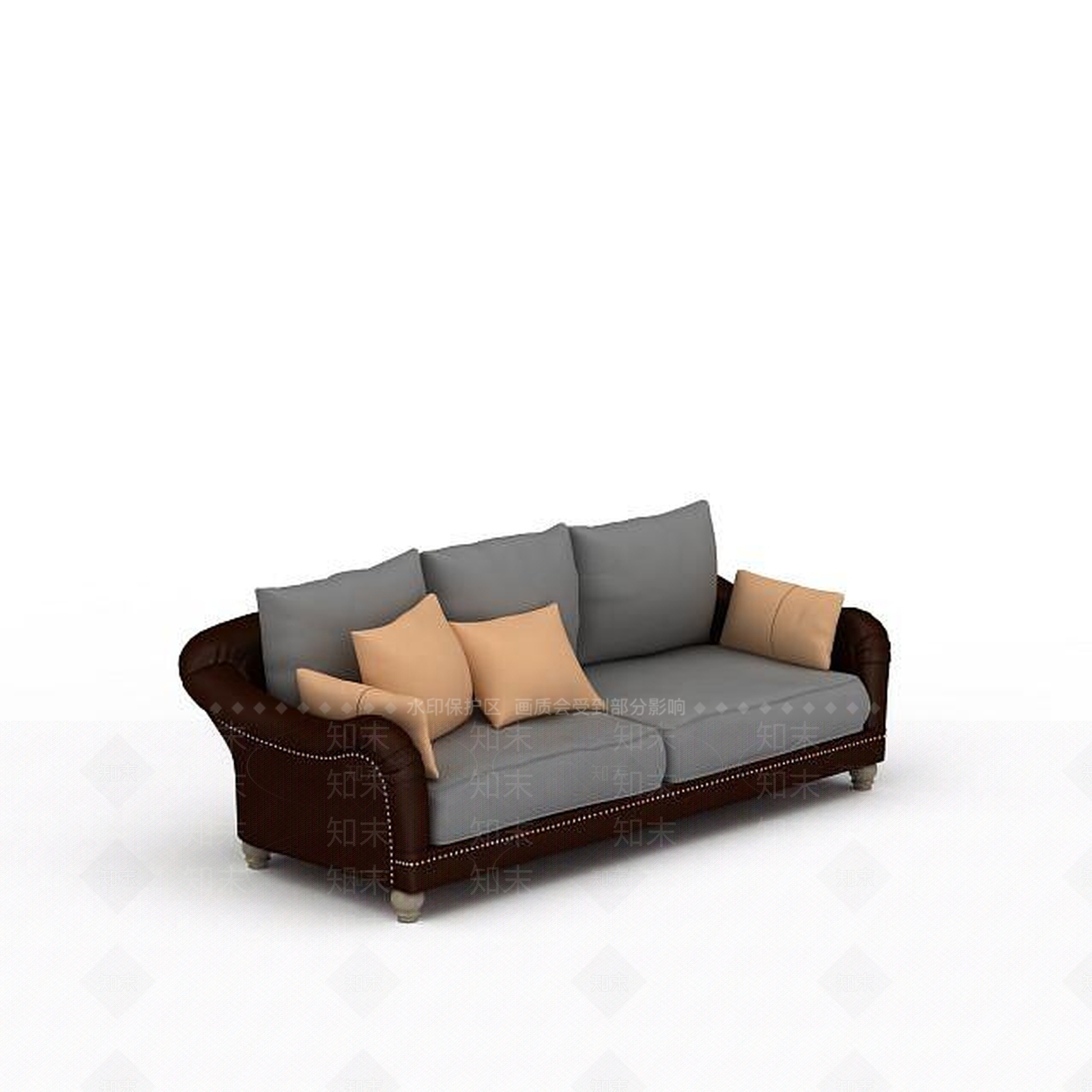 现代双人沙发3D模型下载【ID:1199201552】