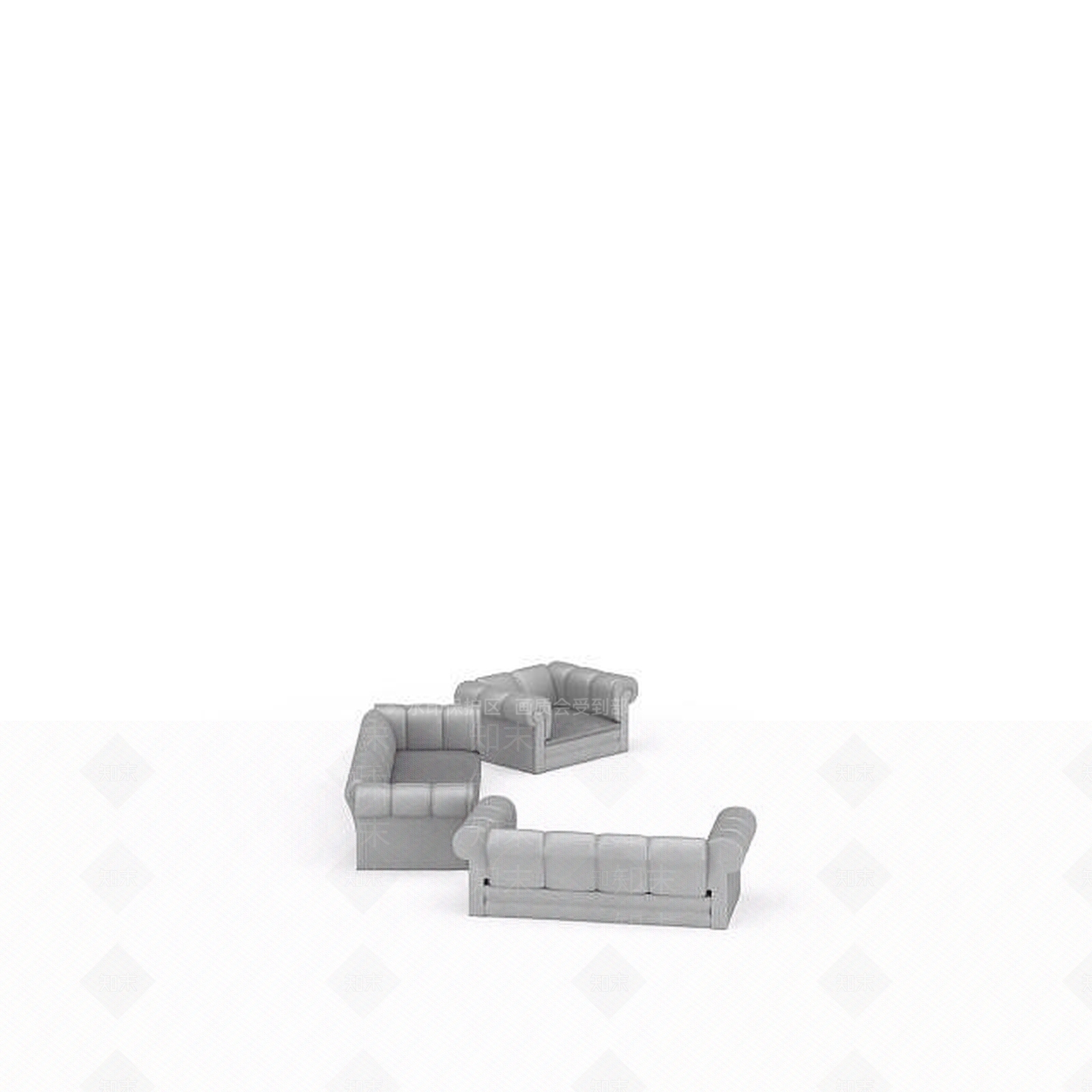 现代沙发组合3D模型下载【ID:1192710799】