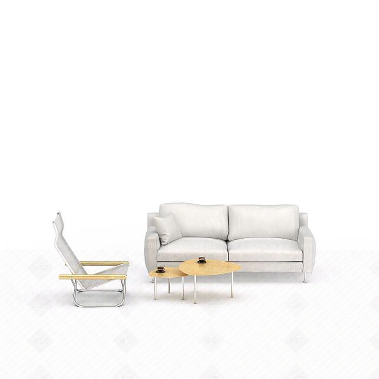 现代双人沙发3D模型下载【ID:1192710893】