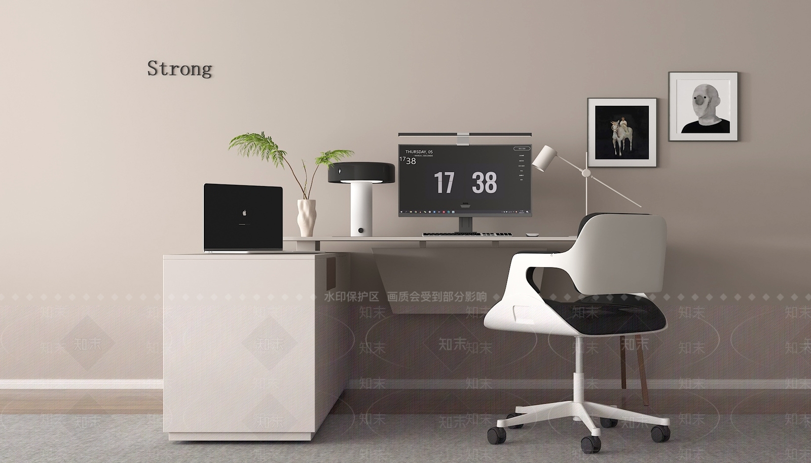 现代办公桌椅3D模型下载【ID:1192711100】
