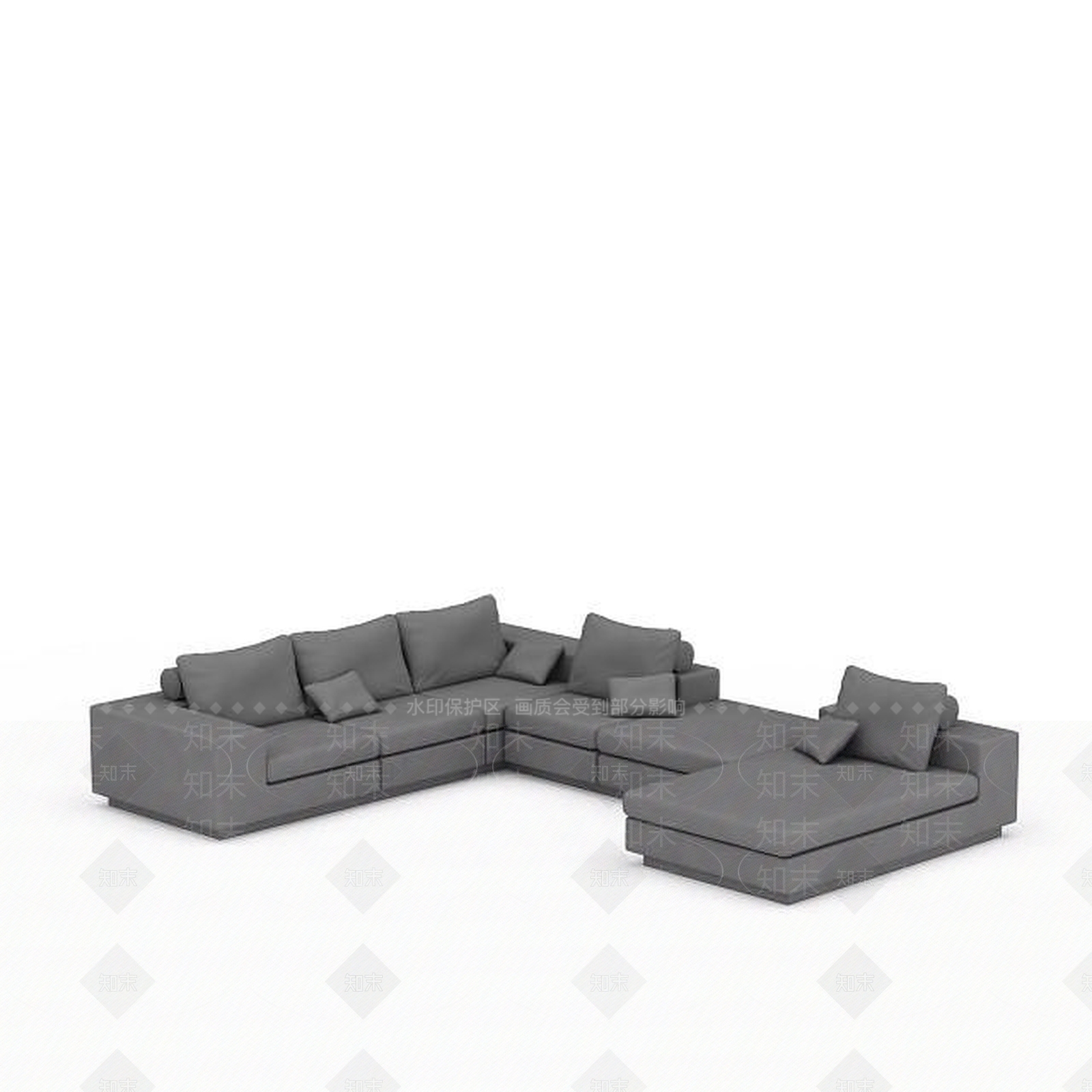 现代双人沙发3D模型下载【ID:1199209964】