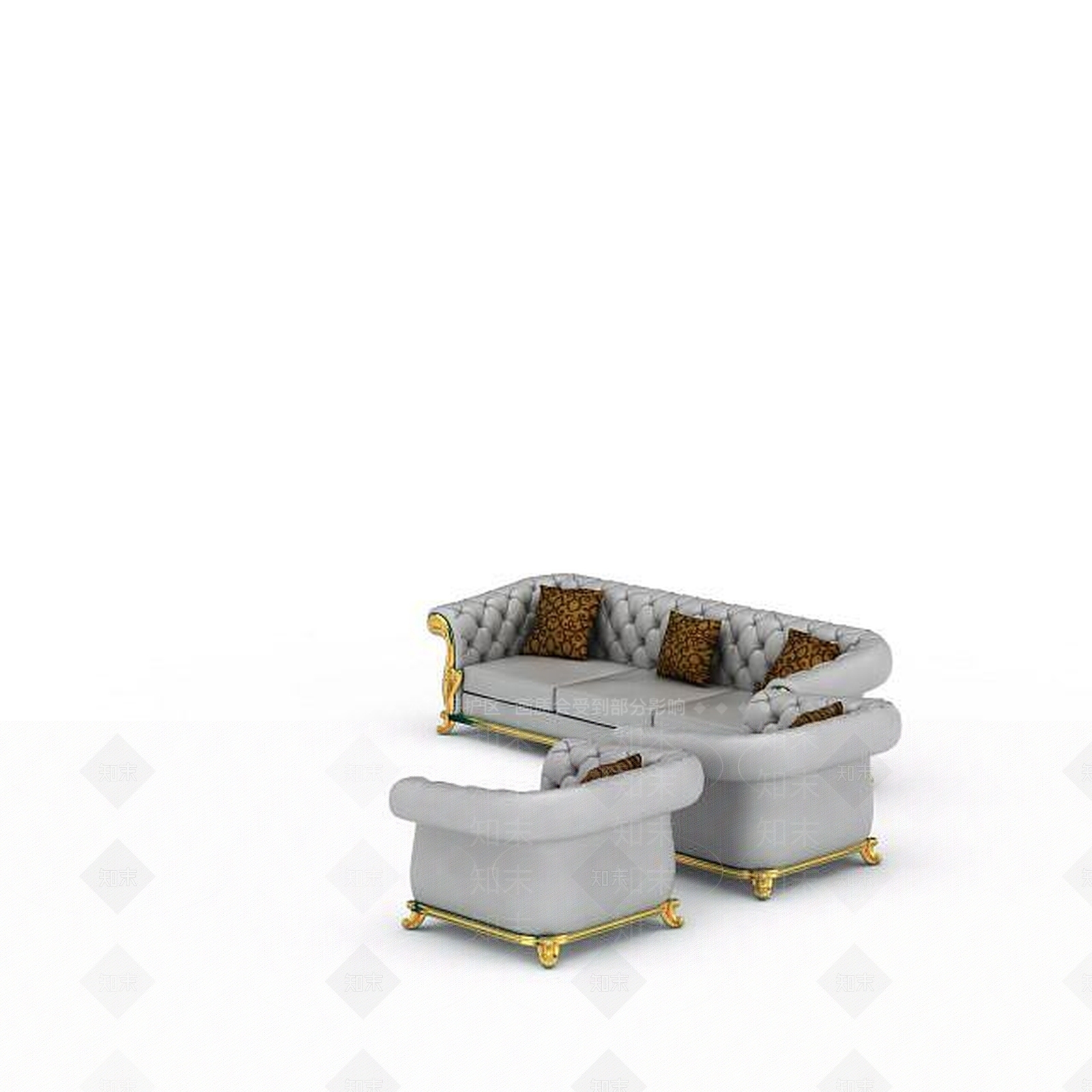 现代双人沙发3D模型下载【ID:1192714834】