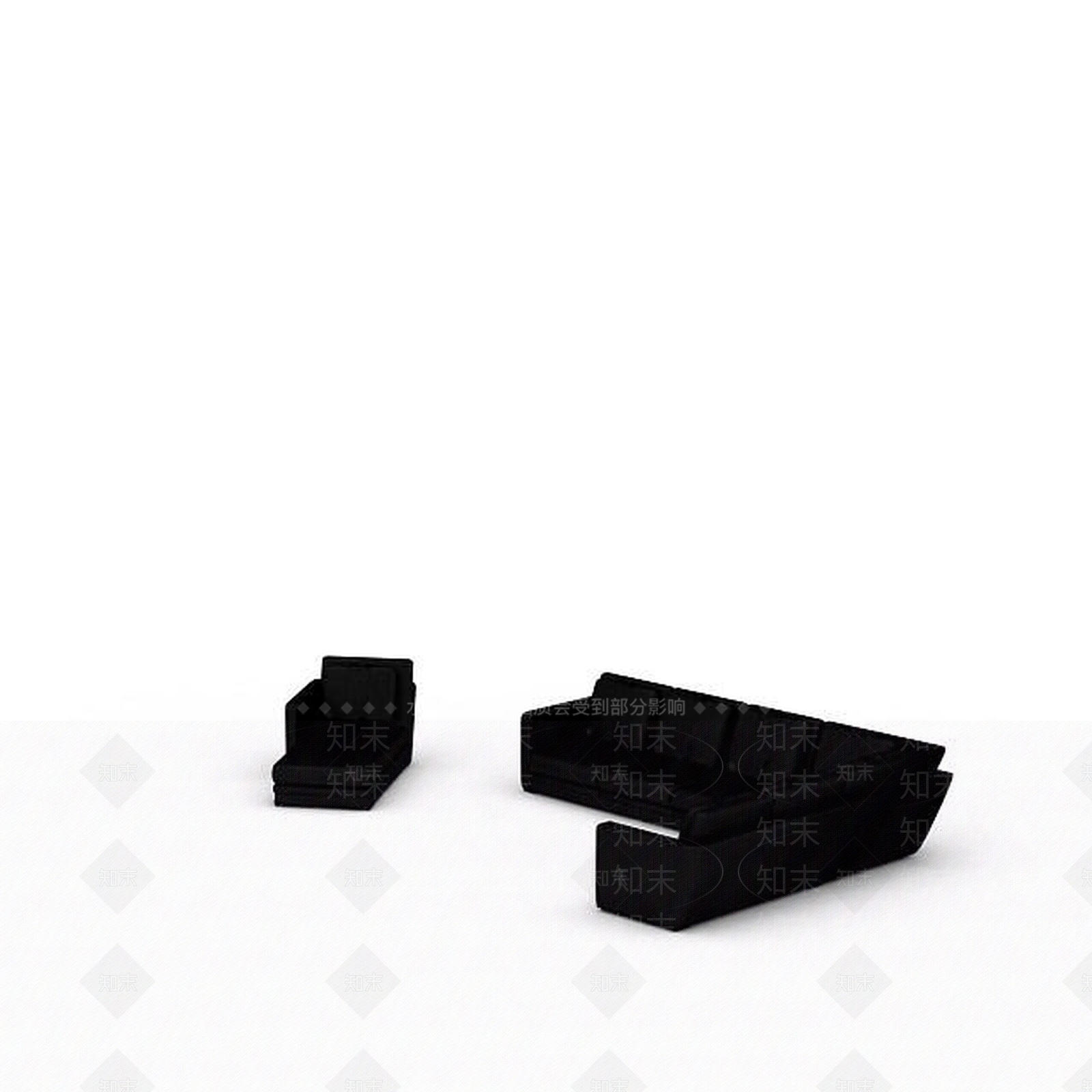 现代双人沙发3D模型下载【ID:1199200798】