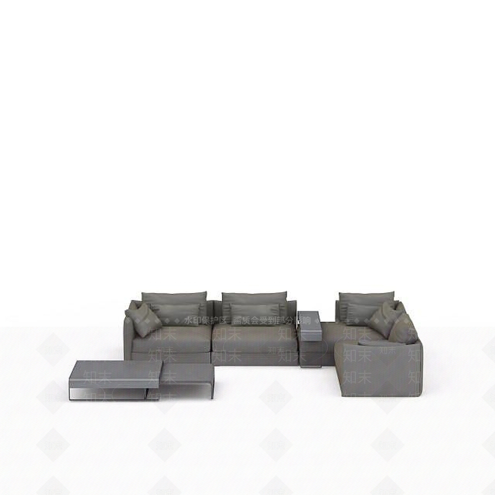 现代双人沙发3D模型下载【ID:1199209398】