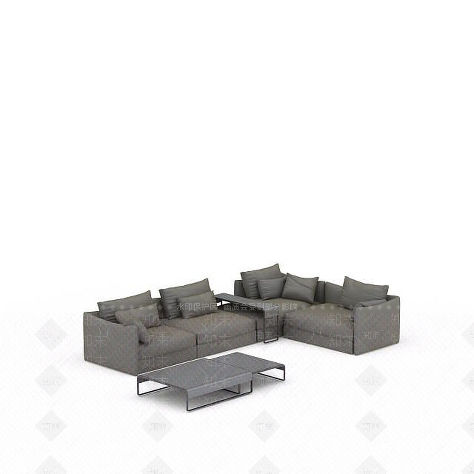 现代双人沙发3D模型下载【ID:1199209398】
