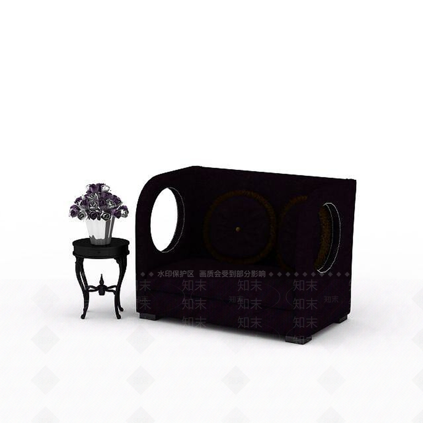 现代双人沙发3D模型下载【ID:1192716037】