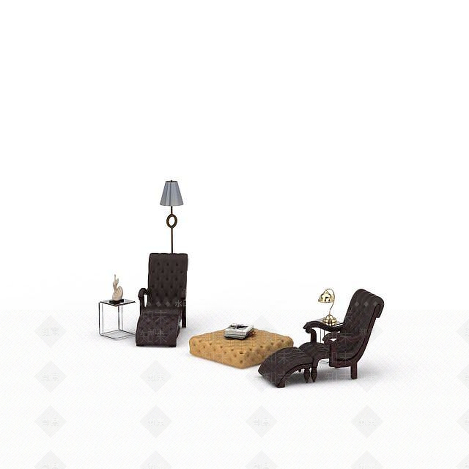 现代双人沙发3D模型下载【ID:1192716121】