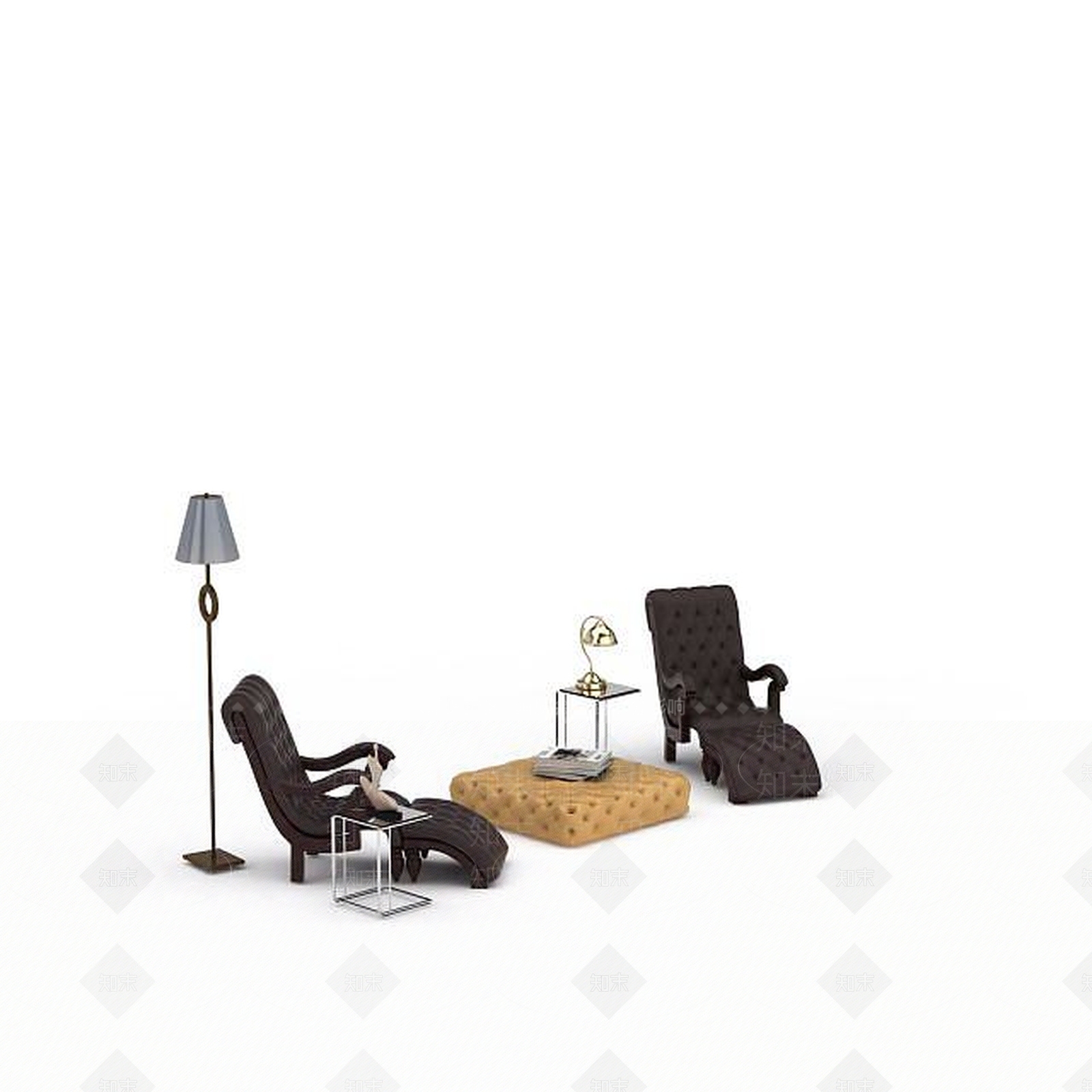 现代双人沙发3D模型下载【ID:1192716121】