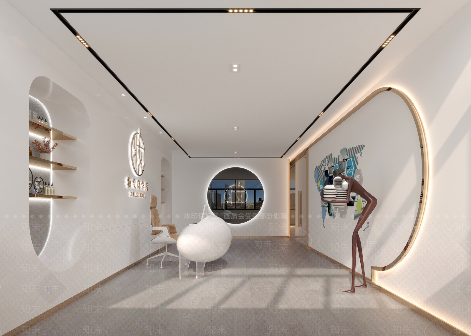 现代简约美容院3D模型下载【ID:1192718152】