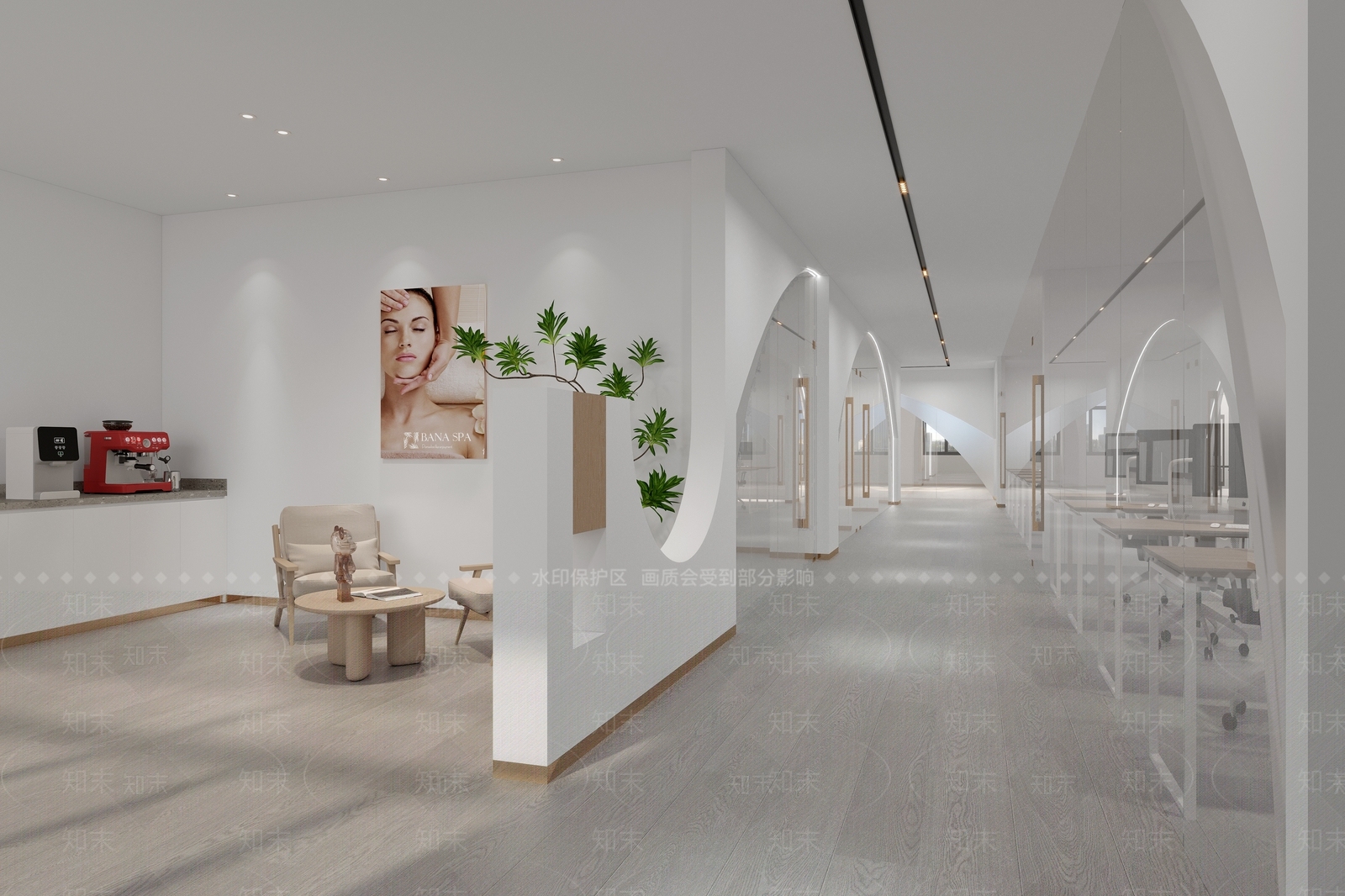 现代简约美容院3D模型下载【ID:1192718152】