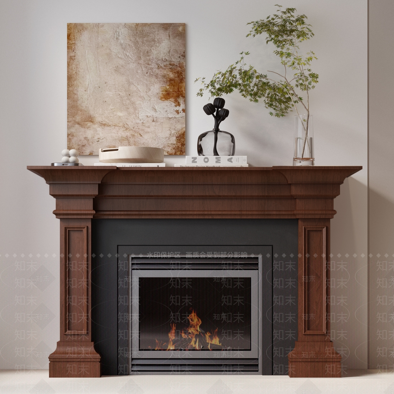 法式美式壁炉3D模型下载【ID:1192718719】