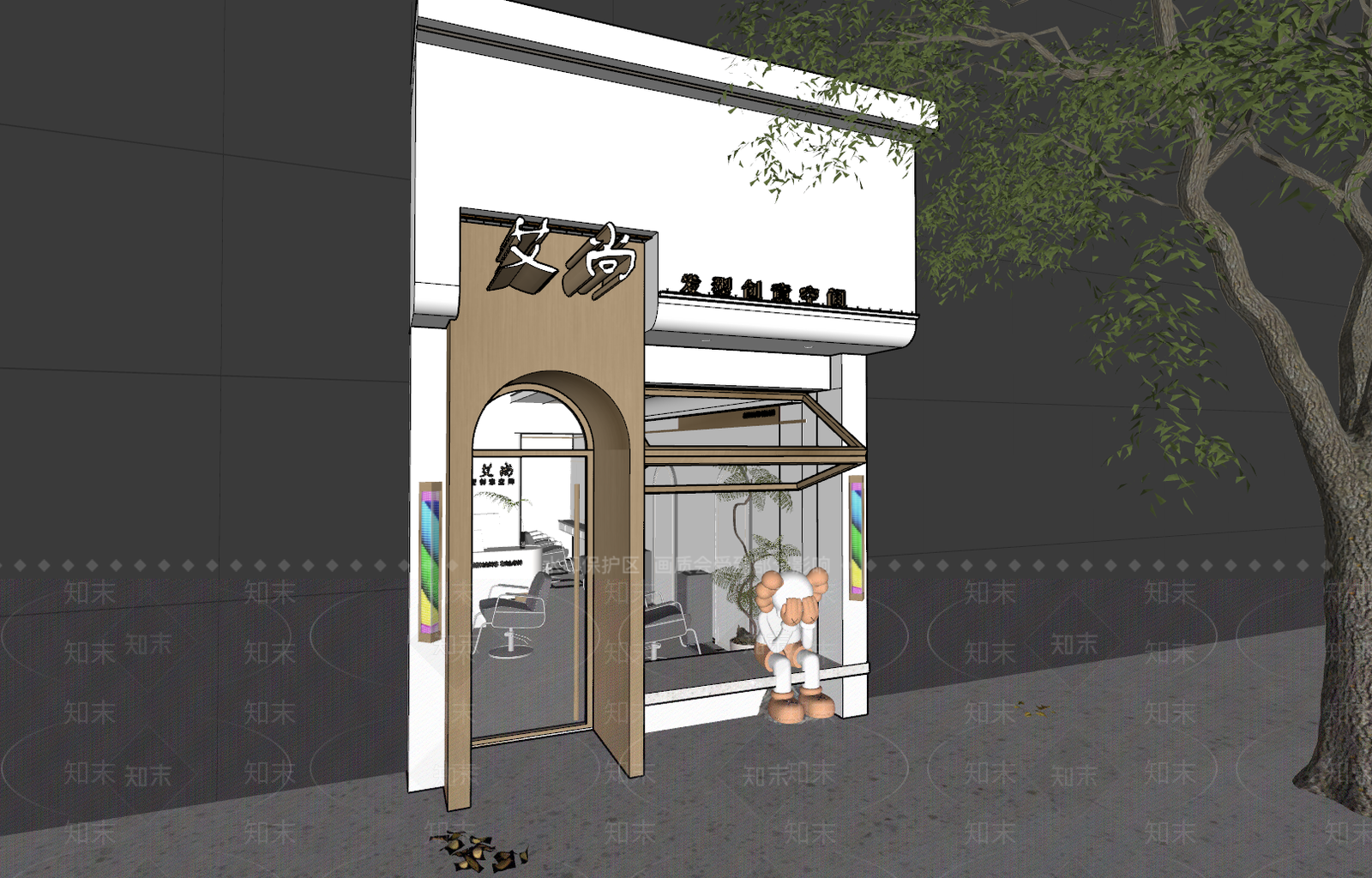 轻奢美妆店SU模型下载【ID:1192724049】